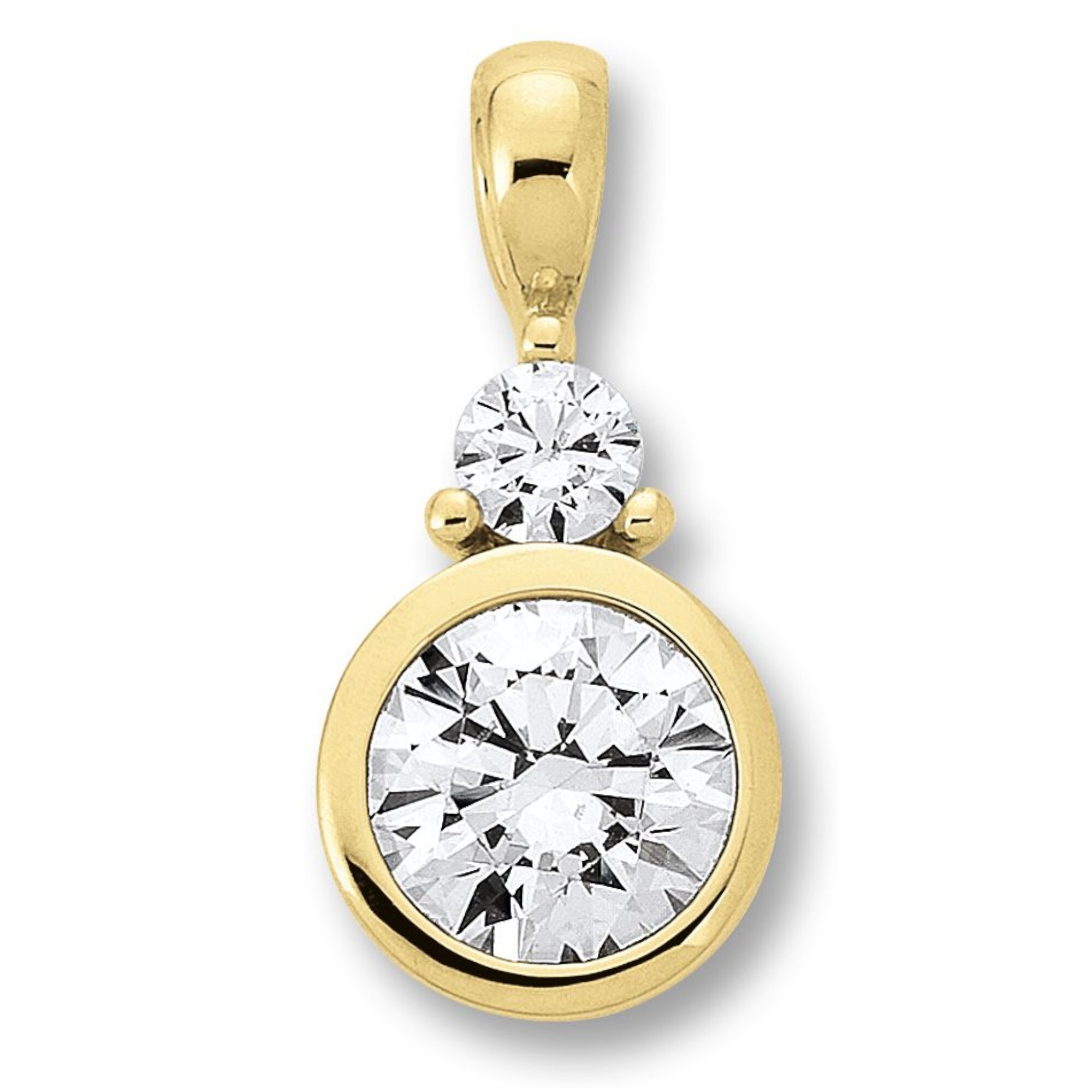 Kettenanhänger ONE ELEMENT "Zirkonia Anhänger aus 333 Gelbgold", gold, Schmuckanhänger, Damen, mit Zirkonia, Gelbgold 333 Gold, Gelbgold 333, Gold, Kettenanhänger, Symbolische Note – harmonisch gestaltet mit Liebe zum Detail