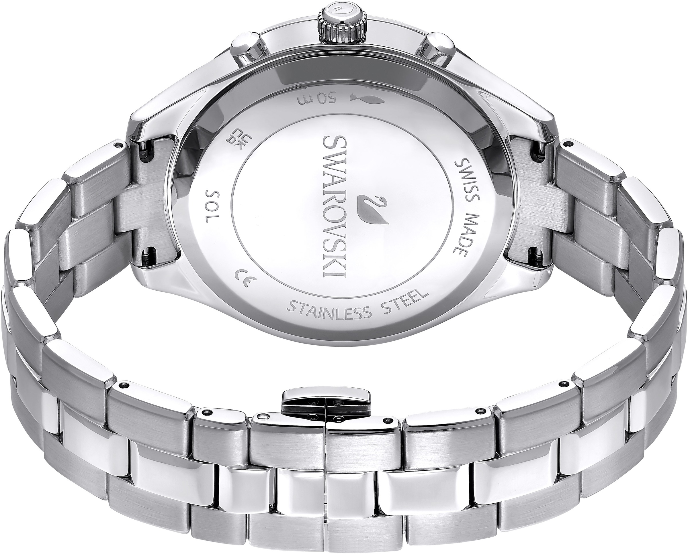 Swarovski Chronograph »OCTEA LUX SPORT 37 mm«, Quarz,Armbanduhr,Damenuhr,Swiss Made,Swarovski-Kristalle,Stoppfunktion