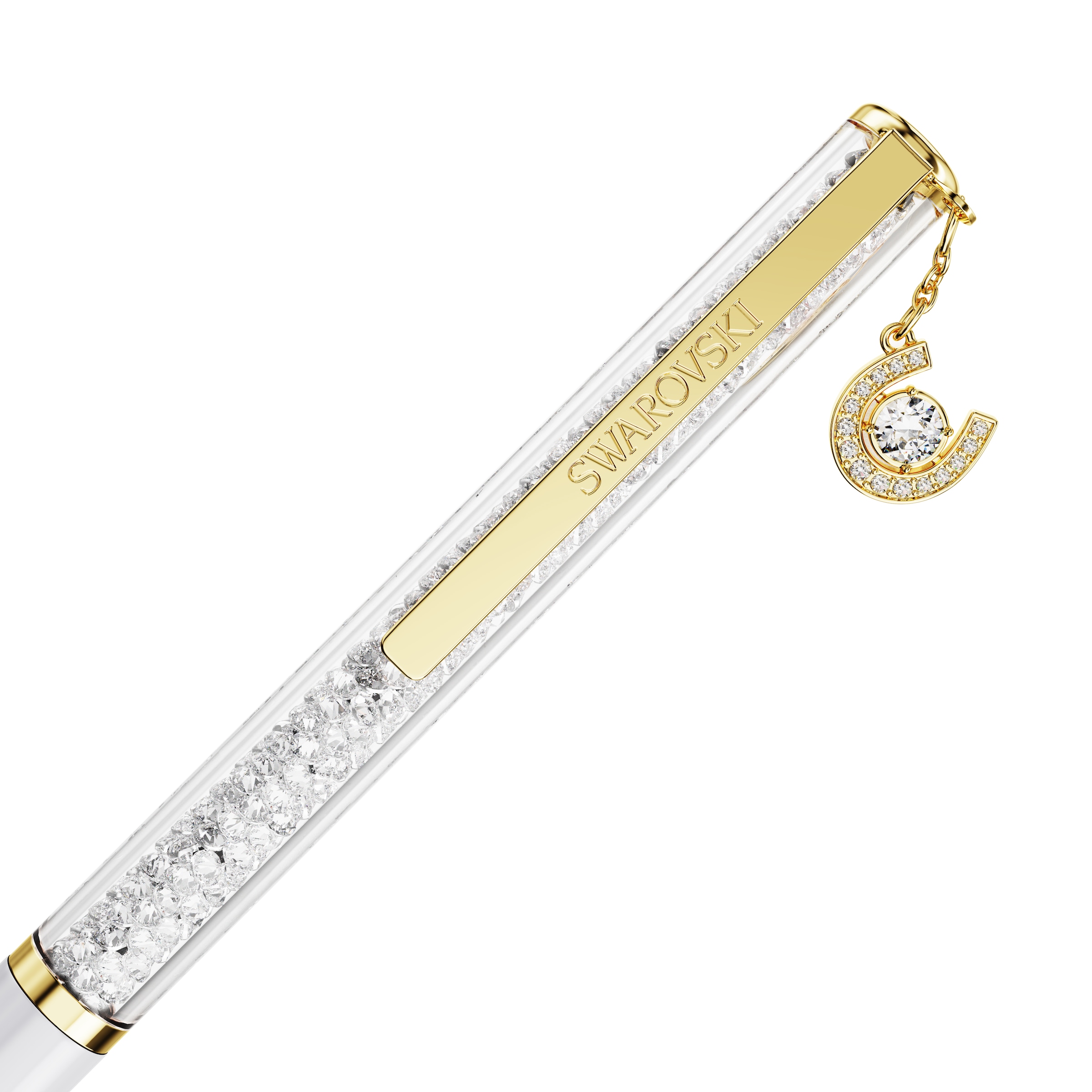 Swarovski Drehkugelschreiber »Schreibgerät Geschenk CRYSTALLINE mit Hufeisen-Charm« mit Swarovski® Kristallen