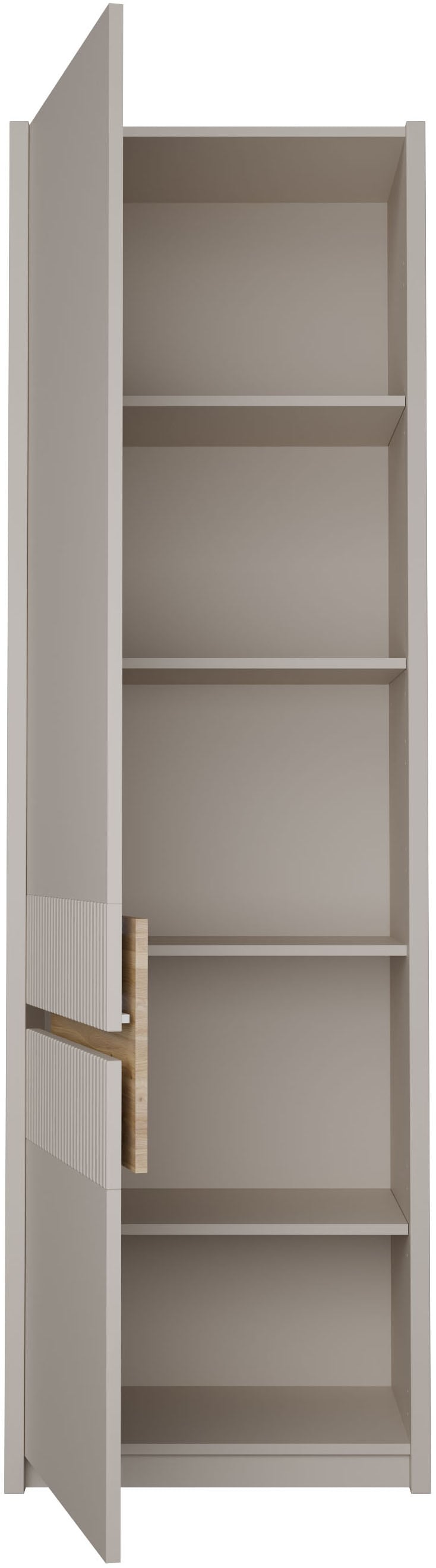 FORTE Drehtürenschrank »Oak Squere« B/H/T 60,6/197,4/41,7 cm/ Softclose, inklusive Beleuchtung