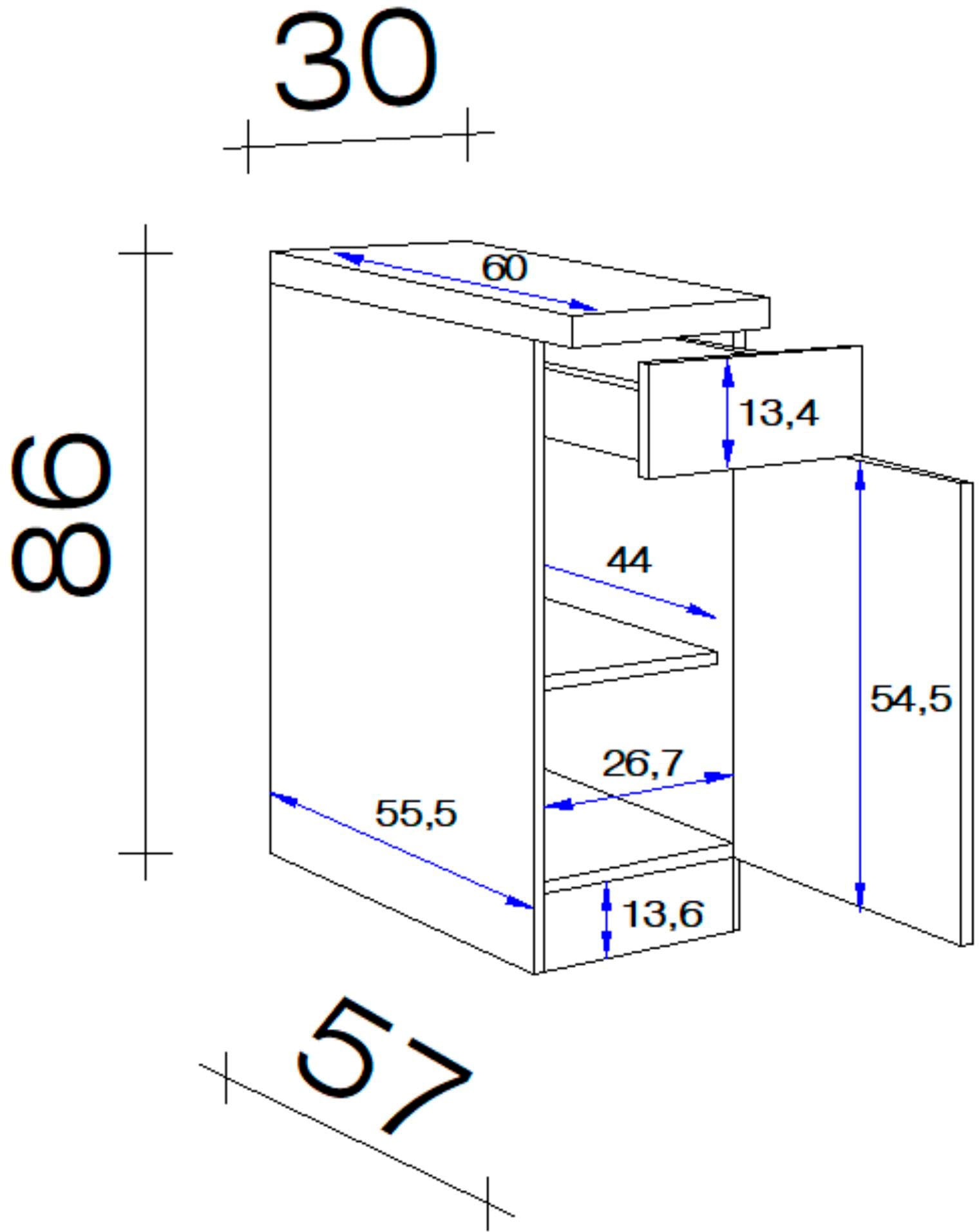 | Unterschrank x 30 (B bestellen x cm T) »Nepal«, H BAUR 85/86 x x 60 Flex-Well