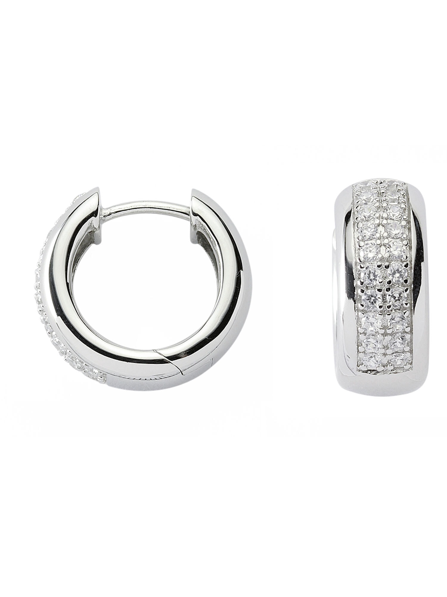 Adelia´s Paar Ohrhänger »925 Silber Ohrringe Creolen Ø 17,3 mm«, mit  Zirkonia Silberschmuck für Damen für bestellen | BAUR