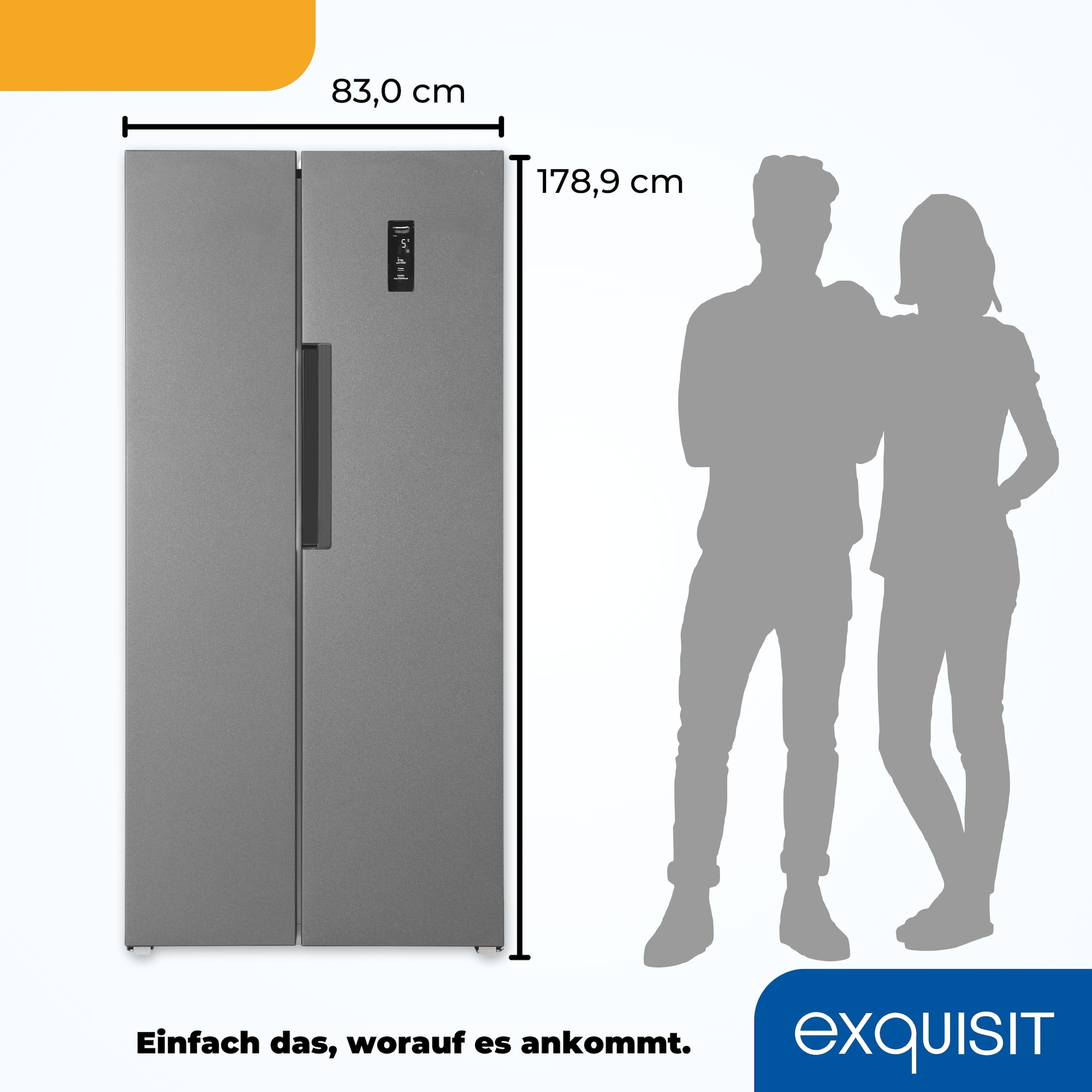 exquisit Side-by-Side »SBS450-360E anthrazit«