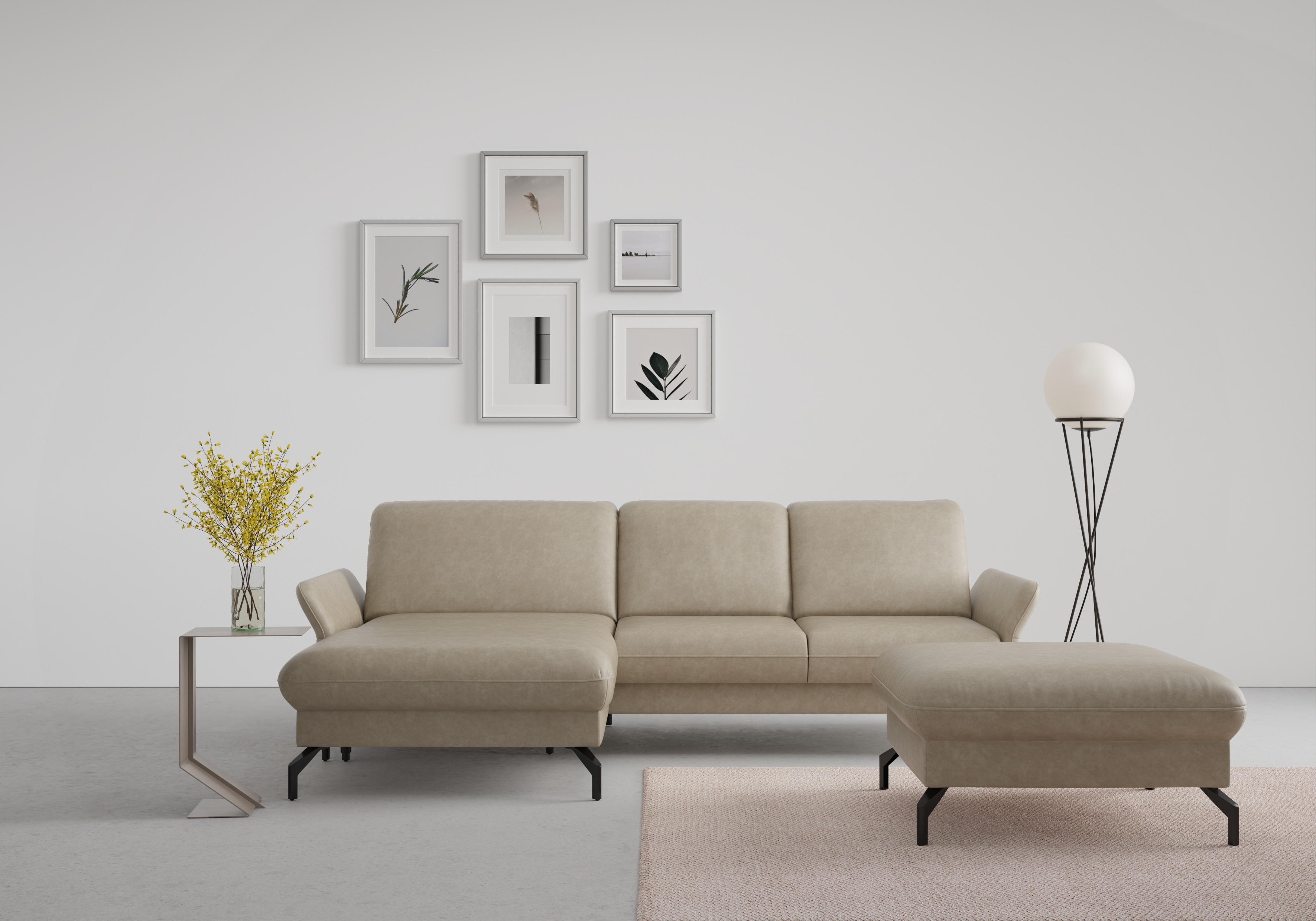 sit&more Ecksofa "Fashion L-Form" wahlweise mit Kopfteilverstellung und Vorziehsitz, motorisch