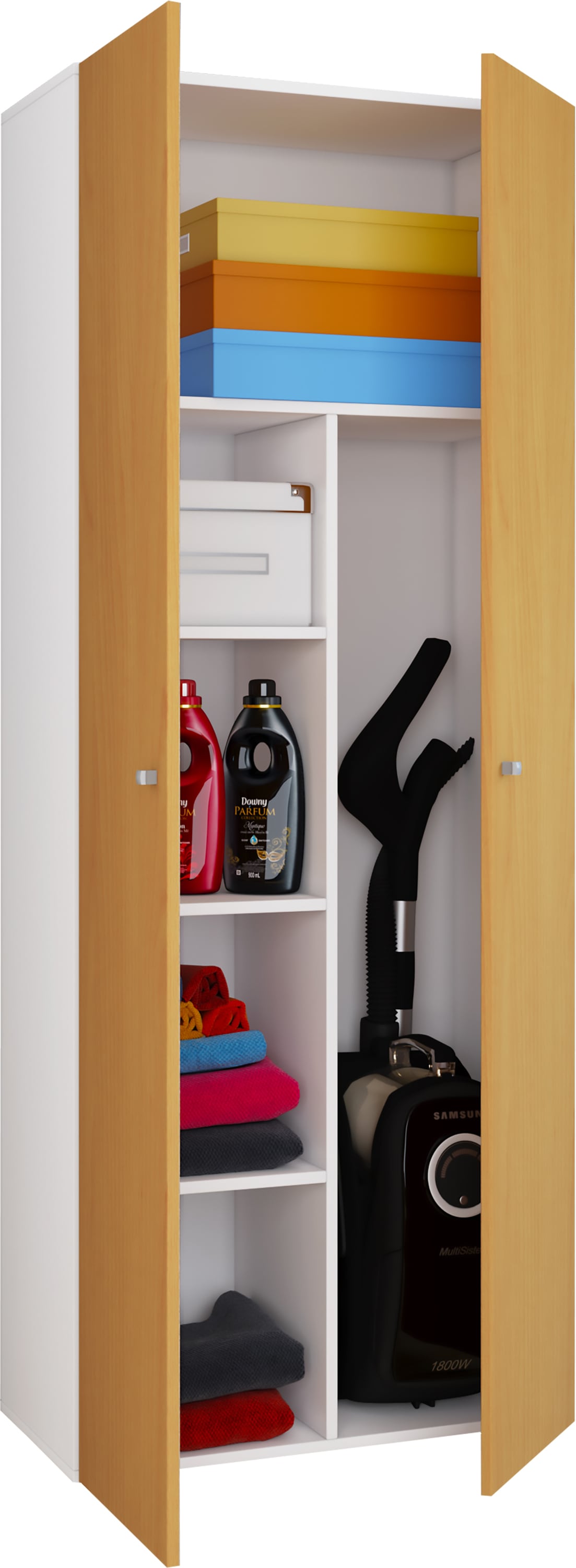 VCM Mehrzweckschrank "Holz Besenschrank Staubsauger Putzschrank Vandol K" 1 Stk. tlg.