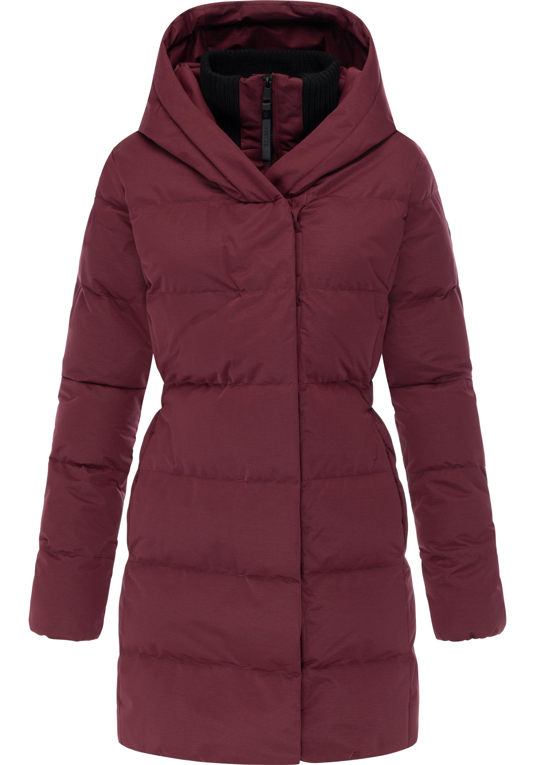 Ragwear Steppmantel "Niani YOUMODO" Warmer Wintermantel mit hohem Kragen und Kapuze