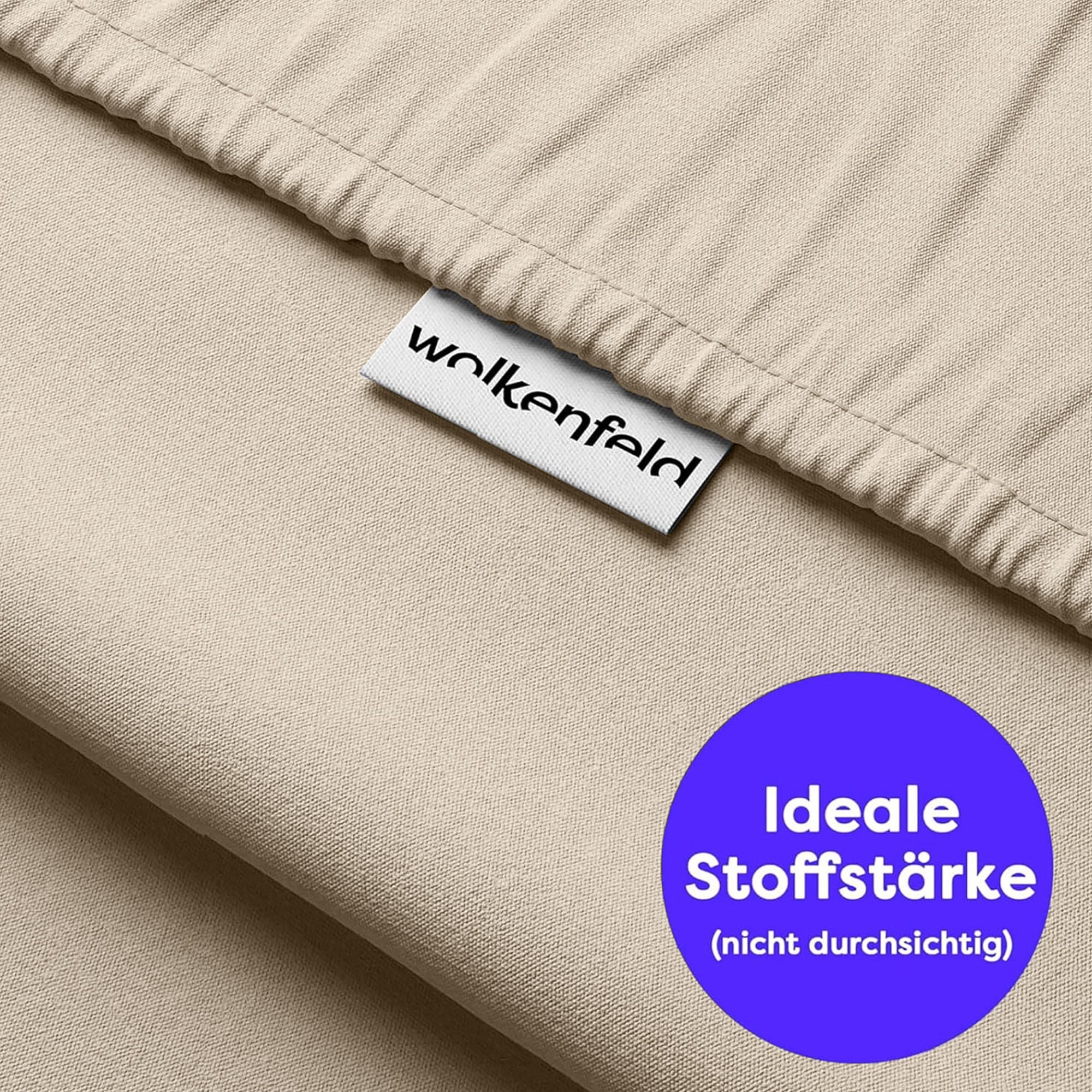 Wolkenfeld Kissenbezug »Renforcé Kissenbezug Baumwolle - Natürlich weiches Schlafgefühl« Größe 80x80, 40x80 und 70x90 cm; versteckter Reißverschluss