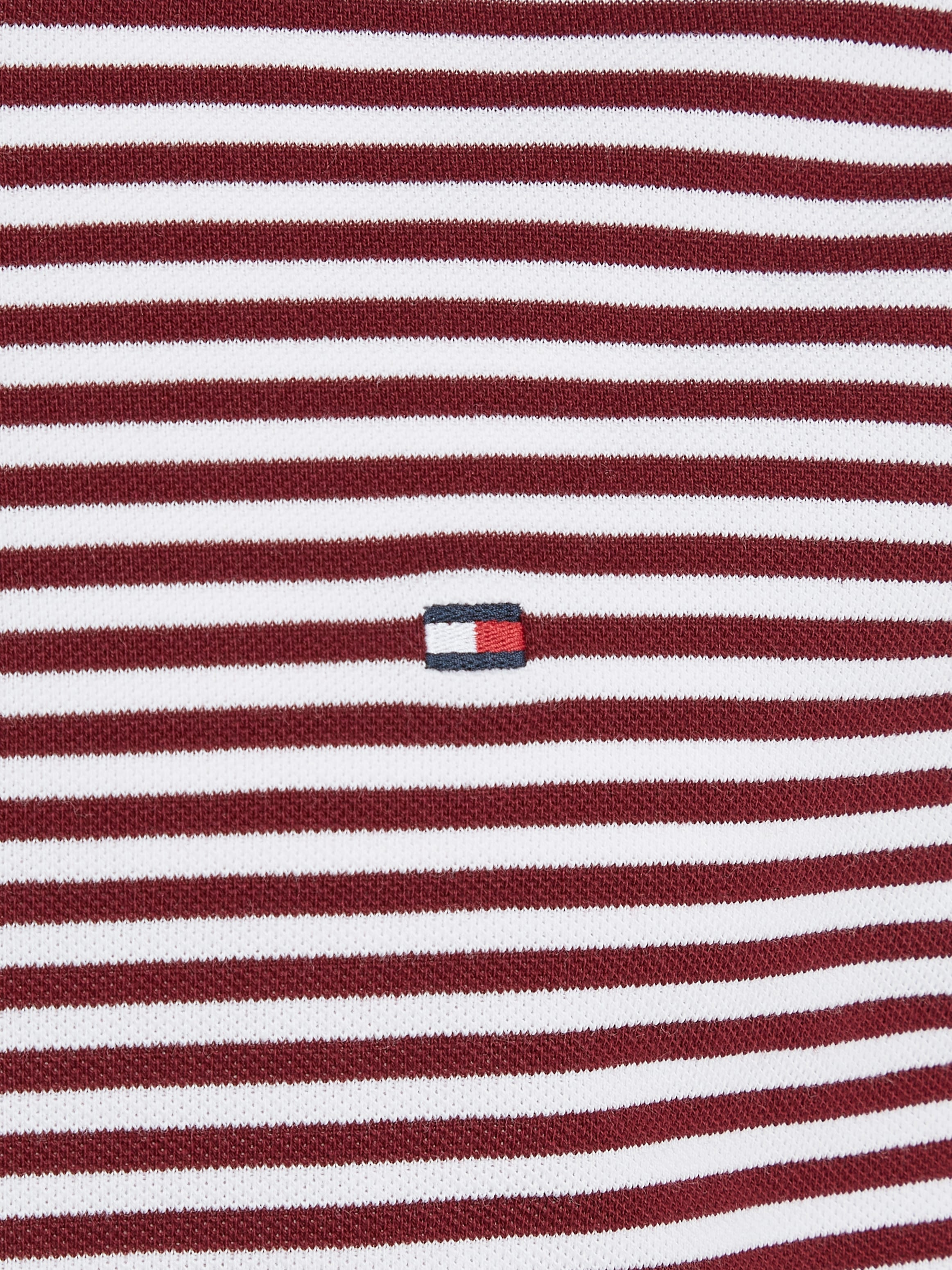 Tommy Hilfiger Poloshirt »1985 SLIM POLO mit Piqué-Struktur und Stickerei«, meliert, casual, slim fit, Baumwollmix, Polokragen