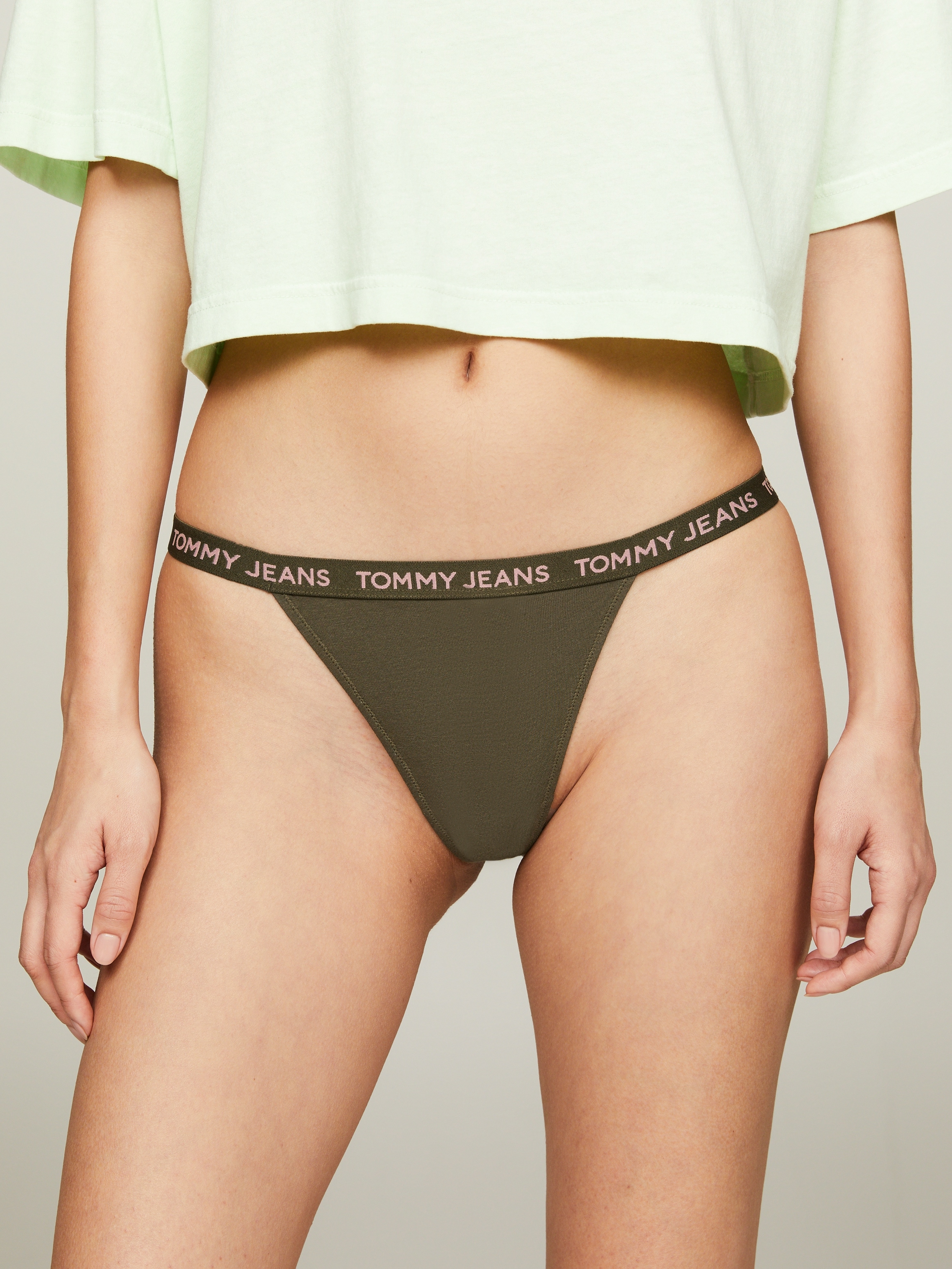 Tommy Hilfiger Underwear Slip »3P STRING THONG«, (Packung, 3er), mit Tommy HiIlfiger Logo-Elastikbund