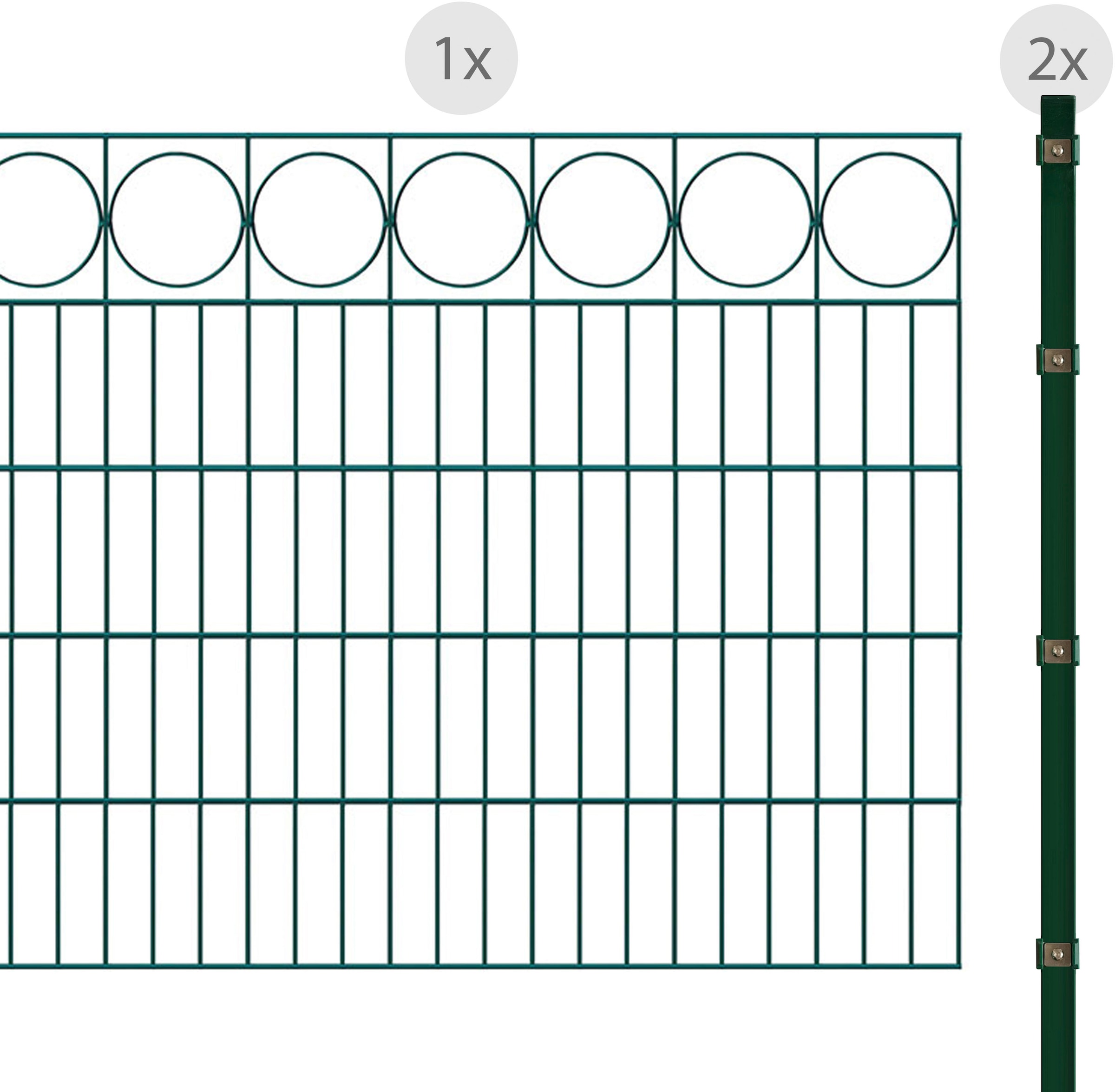 Arvotec "ESSENTIAL 100 zum Einbetonieren "Ring" mit Zierleiste" Zaunhöhe 100 cm, Zaunlänge 2 - 60 m