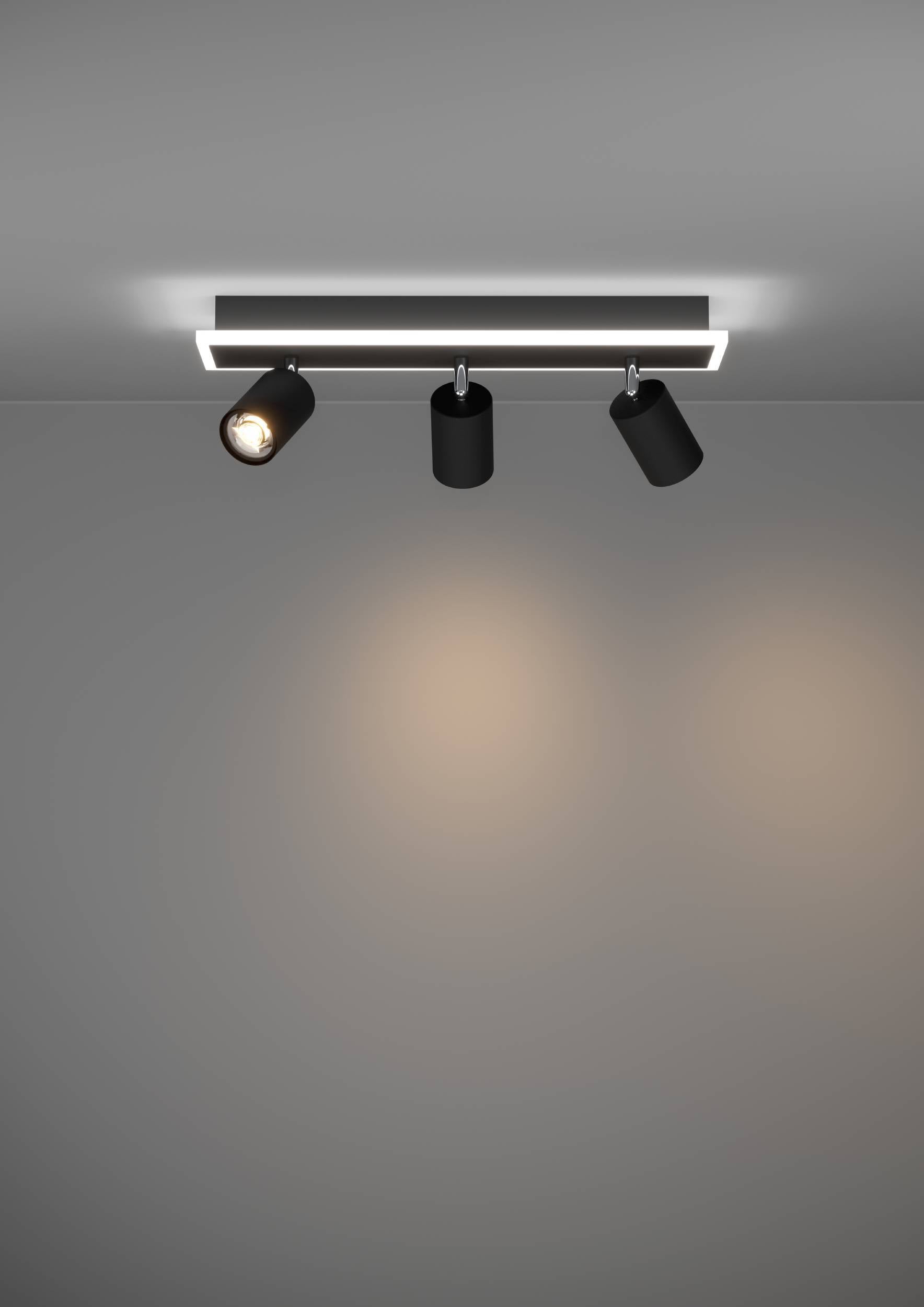 EGLO Deckenleuchte »Rimbocchi 1 Deckenlampe, Metall und Kunststoff, Spotbalken schwenkbar« LED-Modul 1 Stk. Warmweiß