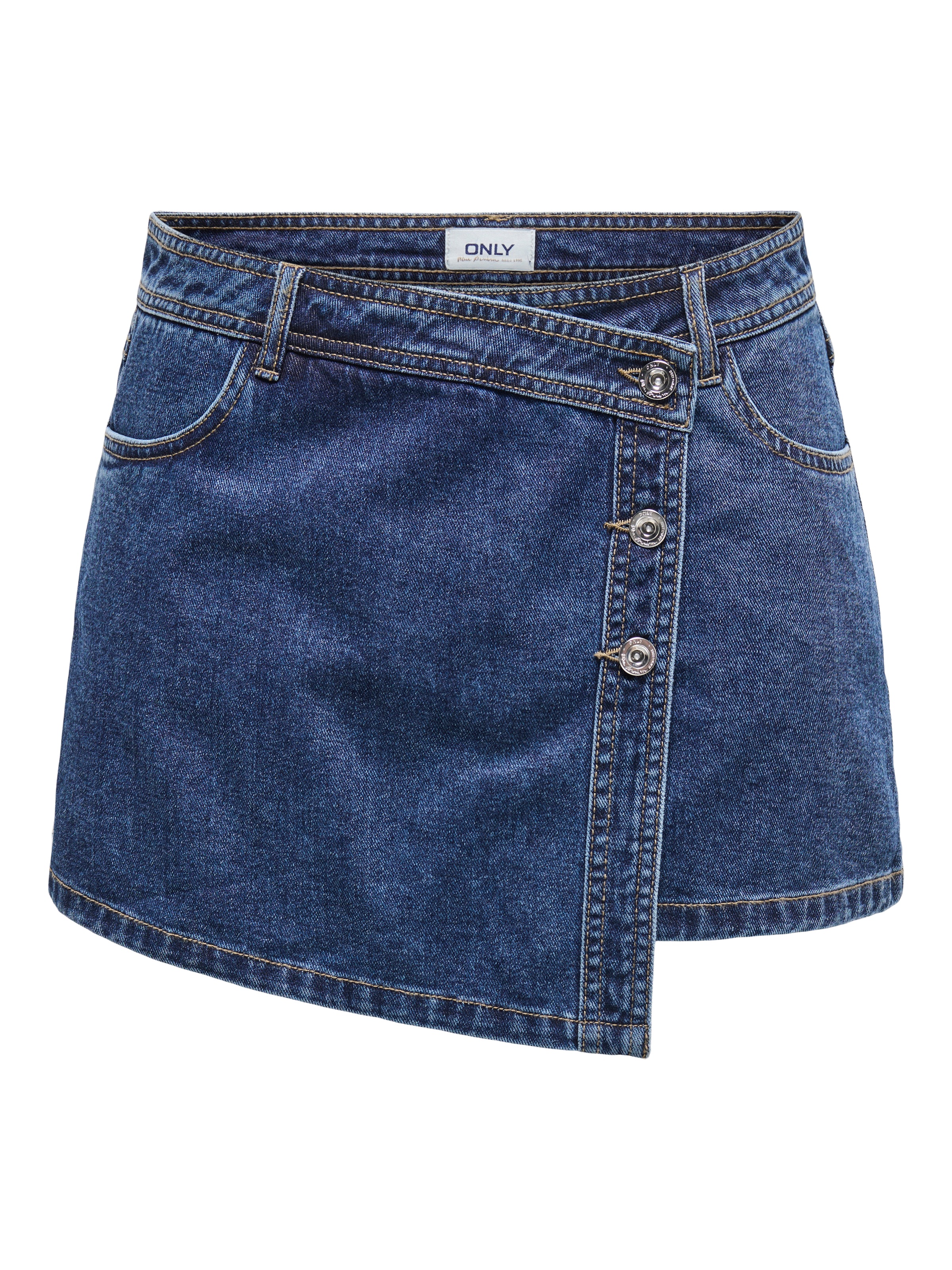 ONLY Jeansshorts »ONLLESLY REG LB DNM SKORT BJ NOOS« Baumwolle, Regular Waist, Hosenrock