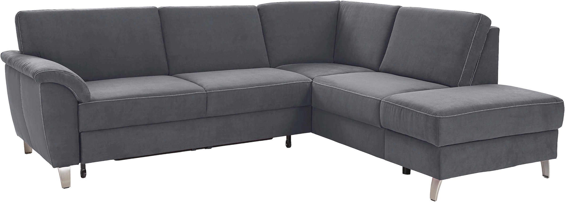 sit&more Ecksofa »Texel L-Form«, mit Federkern, wahlweise mit Bettfunktion und Bettkasten
