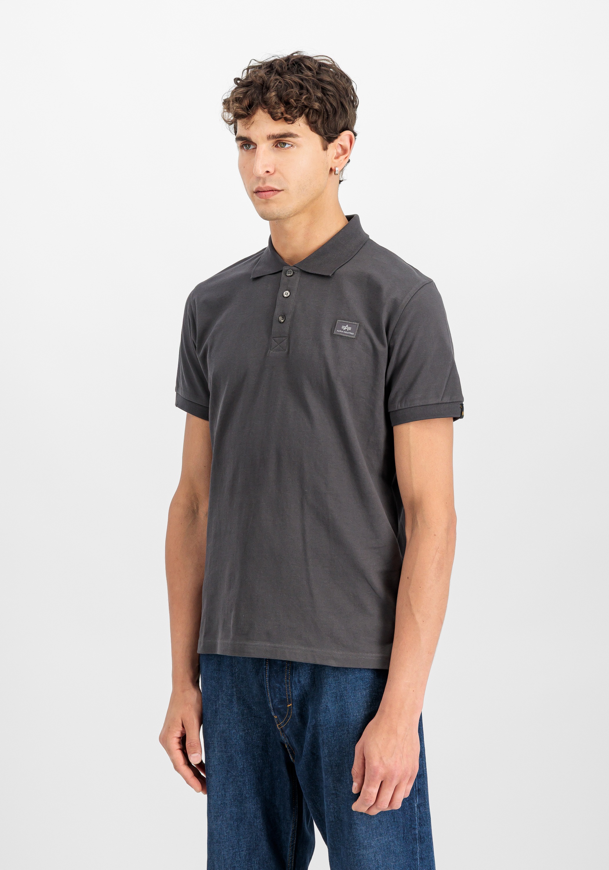 Alpha Industries X-Fit Polo Shirt Grey Size L 3