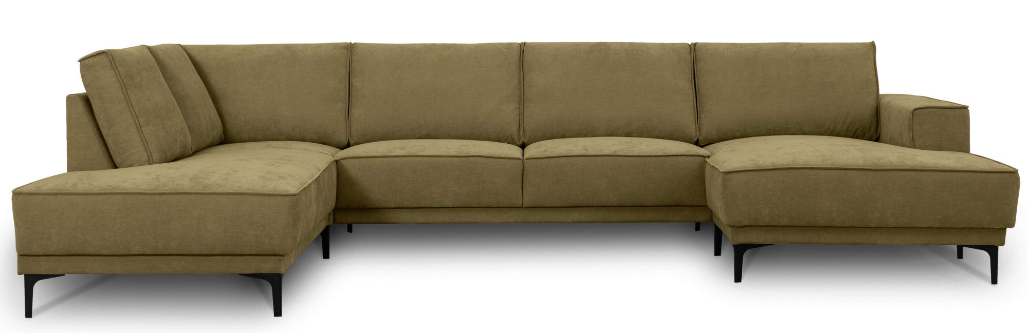 Places of Style Wohnlandschaft "XXL Sofa Oland, Struktur, Flachgewebe, Luxu günstig online kaufen