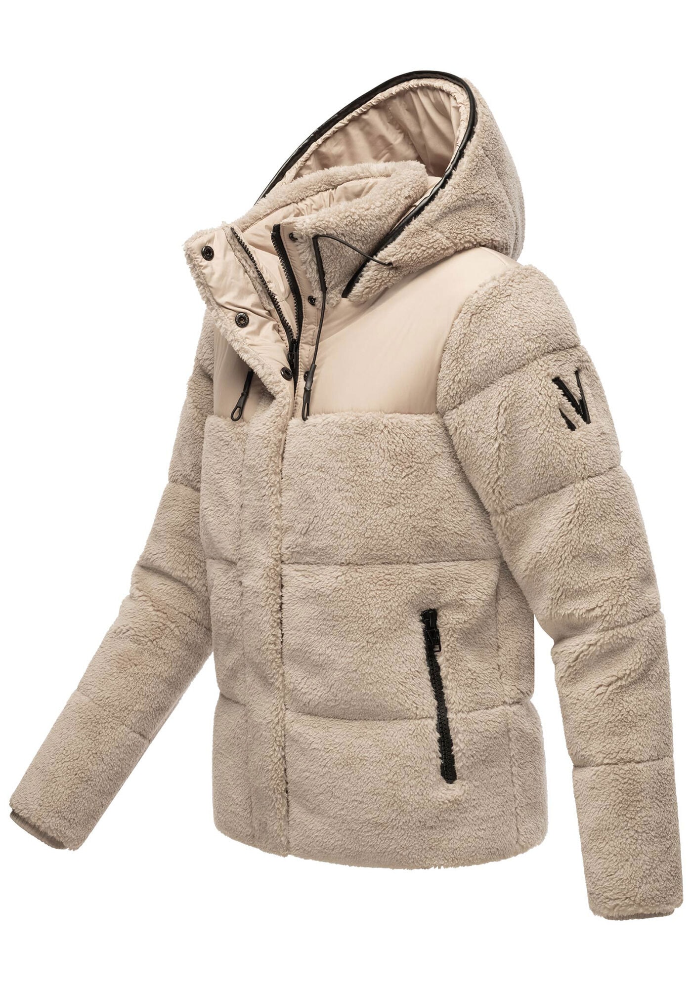Marikoo Winterjacke »Kaguraa«, warme Teddyfell Sherpa Jacke
