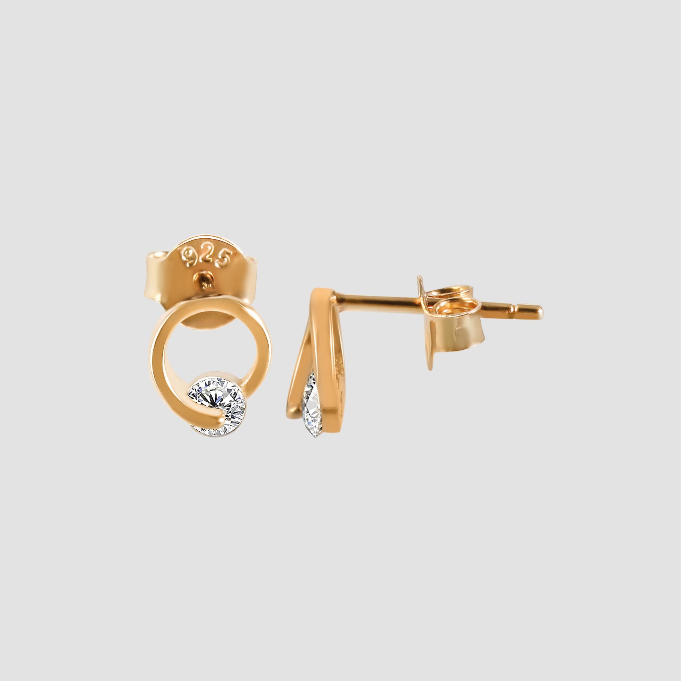 Adelia´s Paar Ohrhänger "Ohrringe – Ohrstecker aus 925 Silber mit Zirkonia" Ein kleines Geschenk mit großer Wirkung