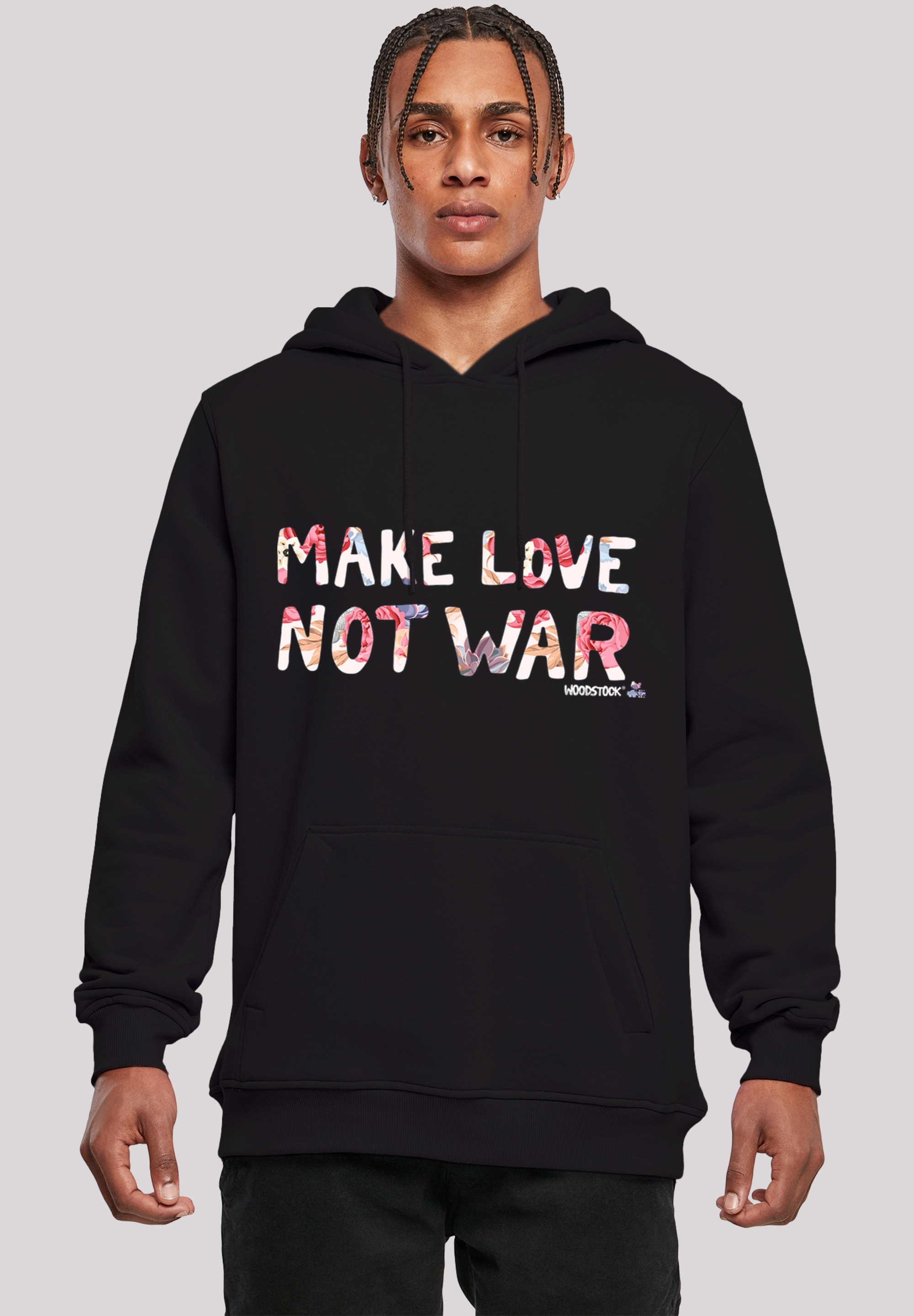 F4NT4STIC Sweatshirt "WOODSTOCK Make Love Not War Floral", Herren,Premium M günstig online kaufen