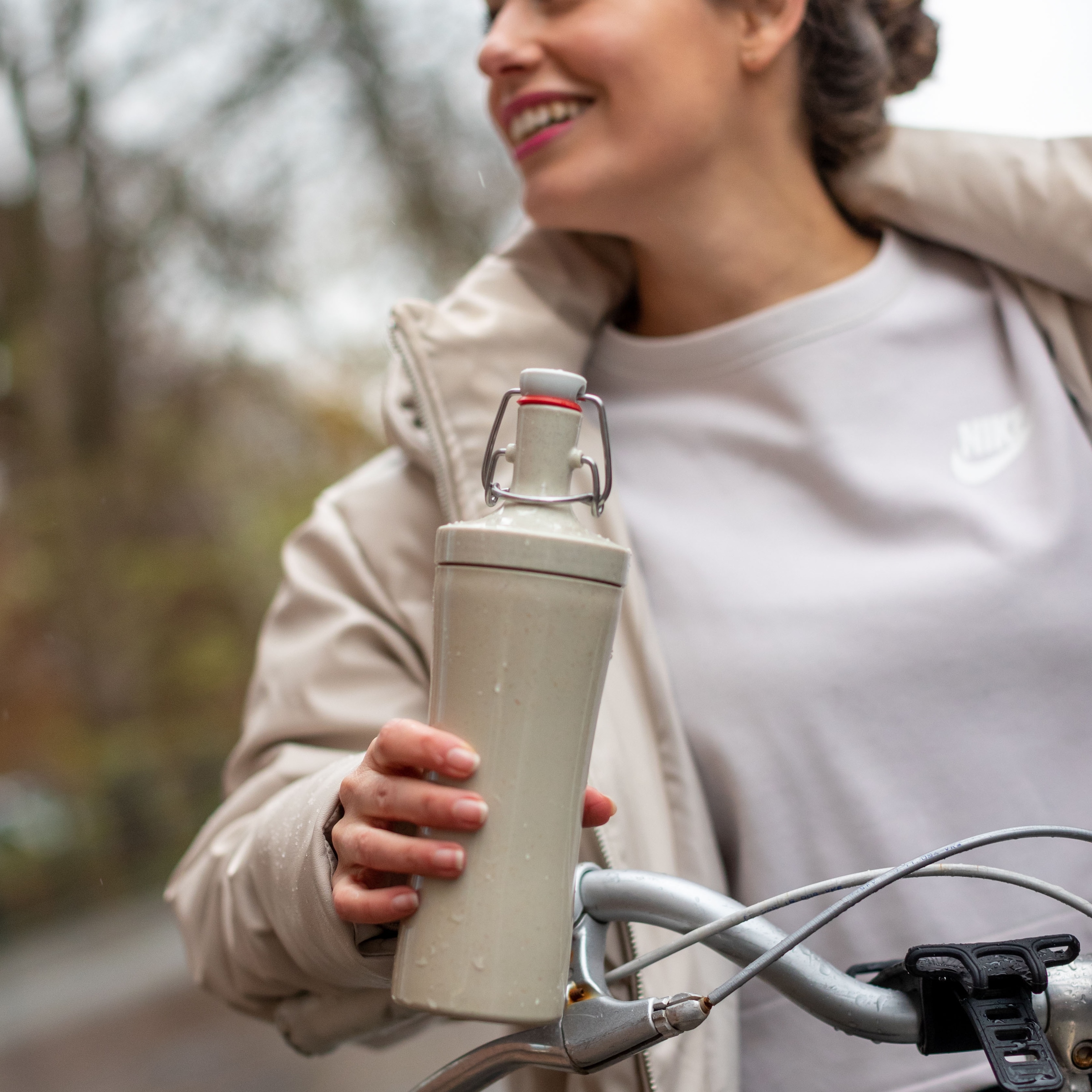 KOZIOL Trinkflasche »PLOPP TO GO«, recycelbar,melaminfrei,biozirkulär,425ml
