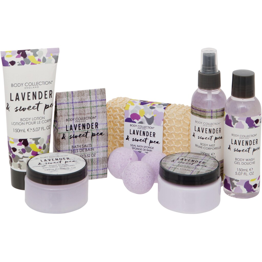 Hautpflege-Set »Lavender & Sweet Pea Hamper«, (10 tlg.)