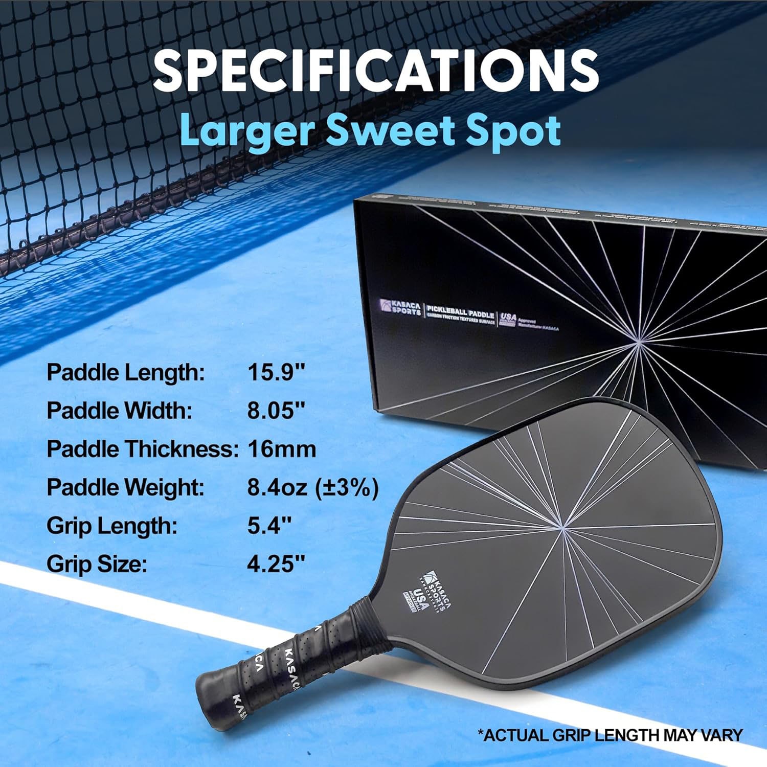 KASACA Pickleballschläger »Pickleball-Schläger Mighty Force Carbon«, (1 tlg.)