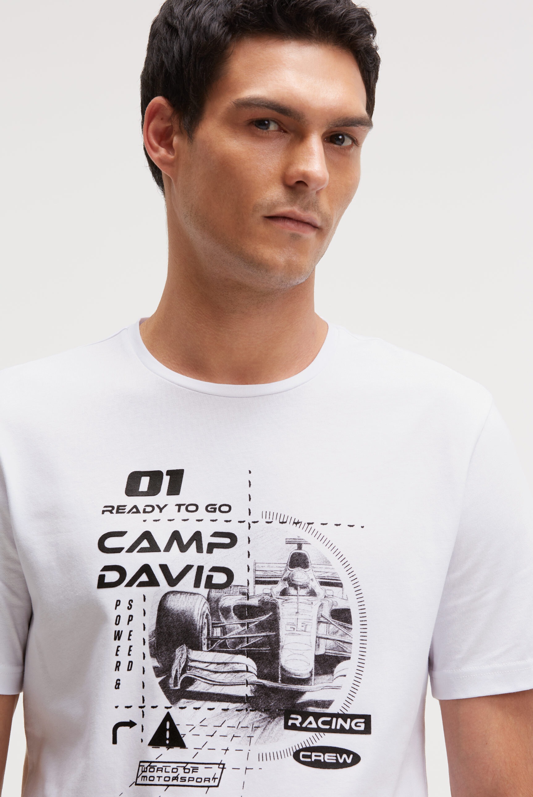 CAMP DAVID Rundhalsshirt aus Baumwolle