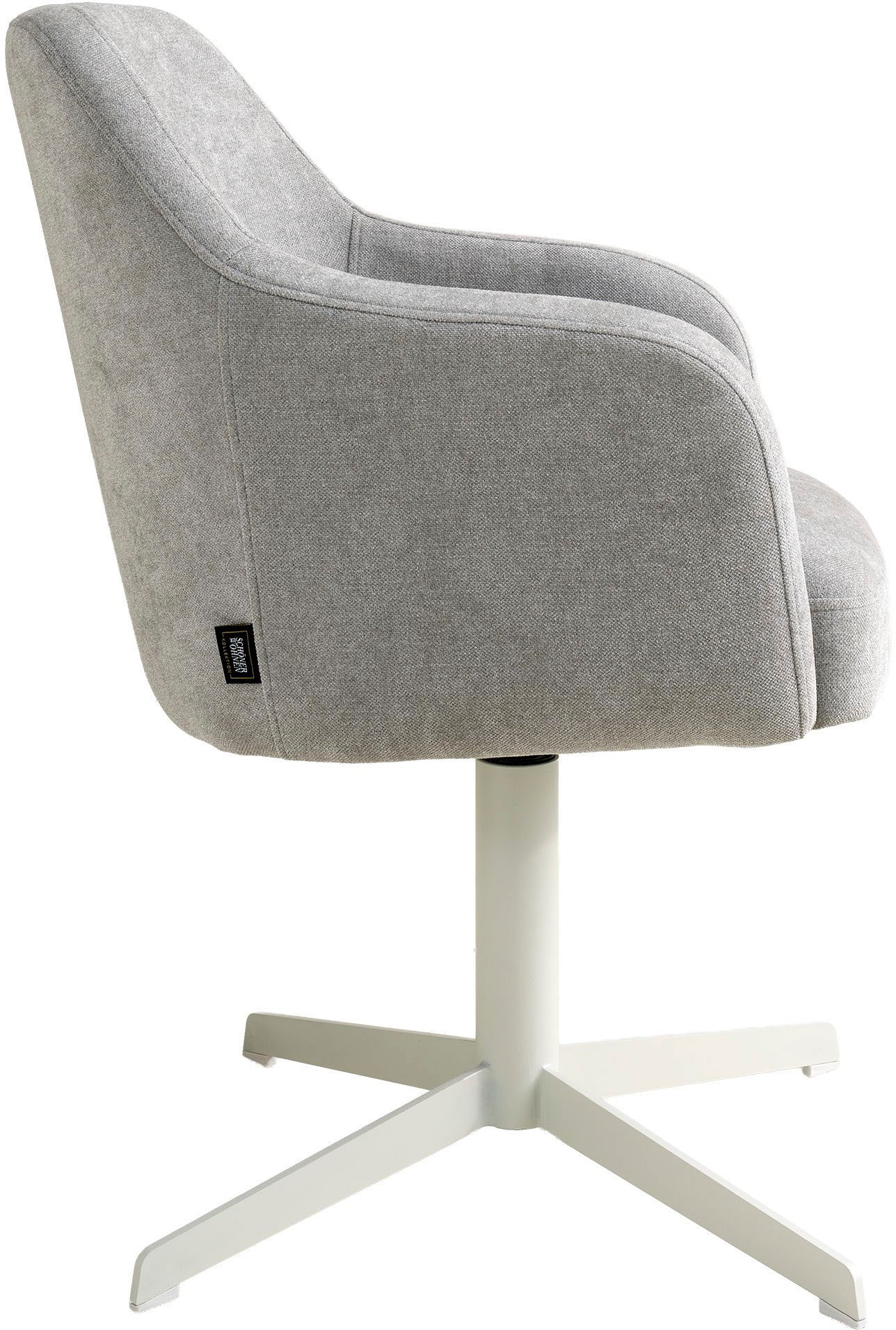 SCHÖNER WOHNEN-Kollektion Esszimmerstuhl »MARLOY, 360° drehbar mit Rückholfunktion« () 1 Stk.mit Taschenfederkern, Bezug Webstoff, Untergestell pulverbeschichtet