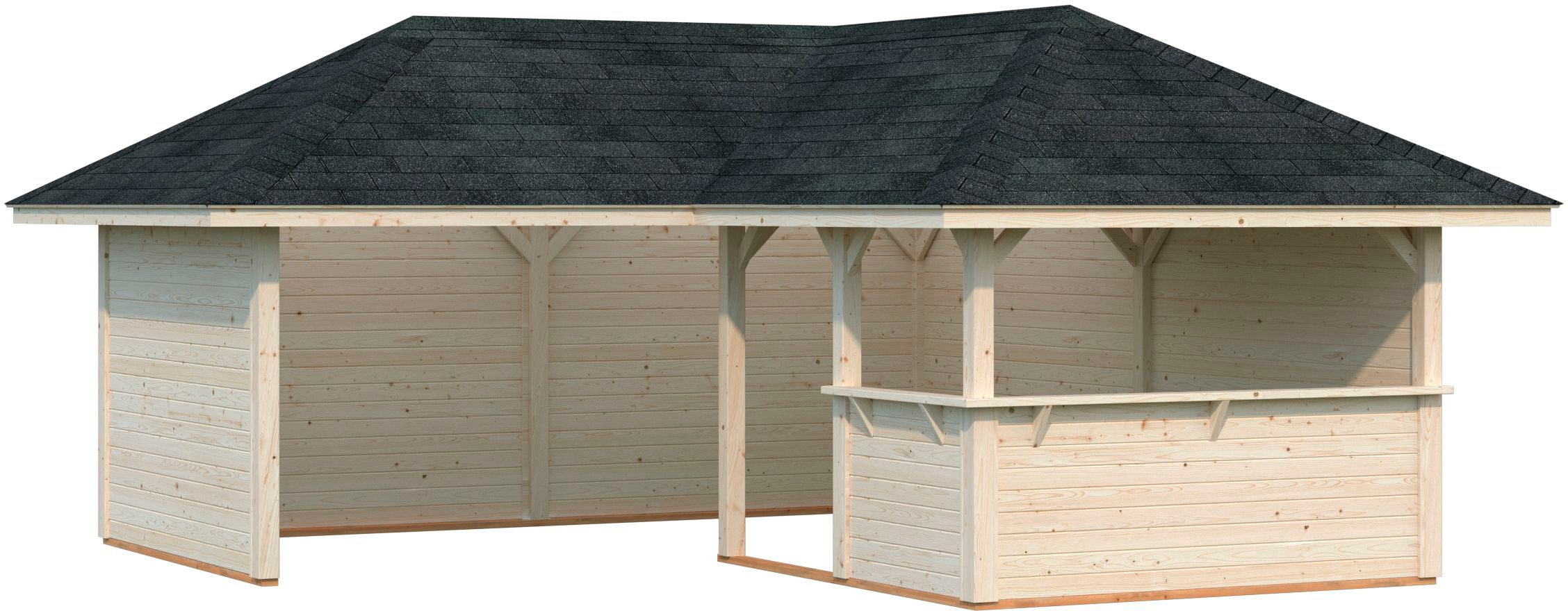 Palmako Holzpavillon "Bianca 24,9 m² Set 2", BxTxH: 588x588x323 cm günstig online kaufen