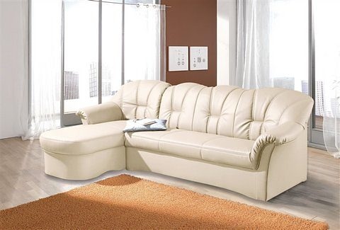 DOMO collection Ecksofa Papenburg L-Form, in großer Farbvielfalt, wahlweise mit Bettfunktion