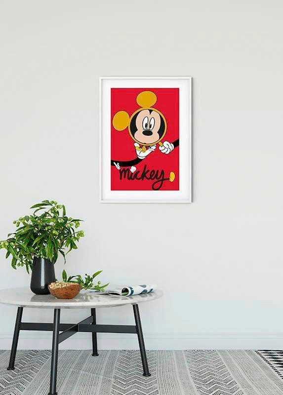 Komar Bild »Mickey Mouse Magnifying Glass«, Disney, (1 St.), Wandbild zur Dekoration im Kinderzimmer - ohne Rahmen