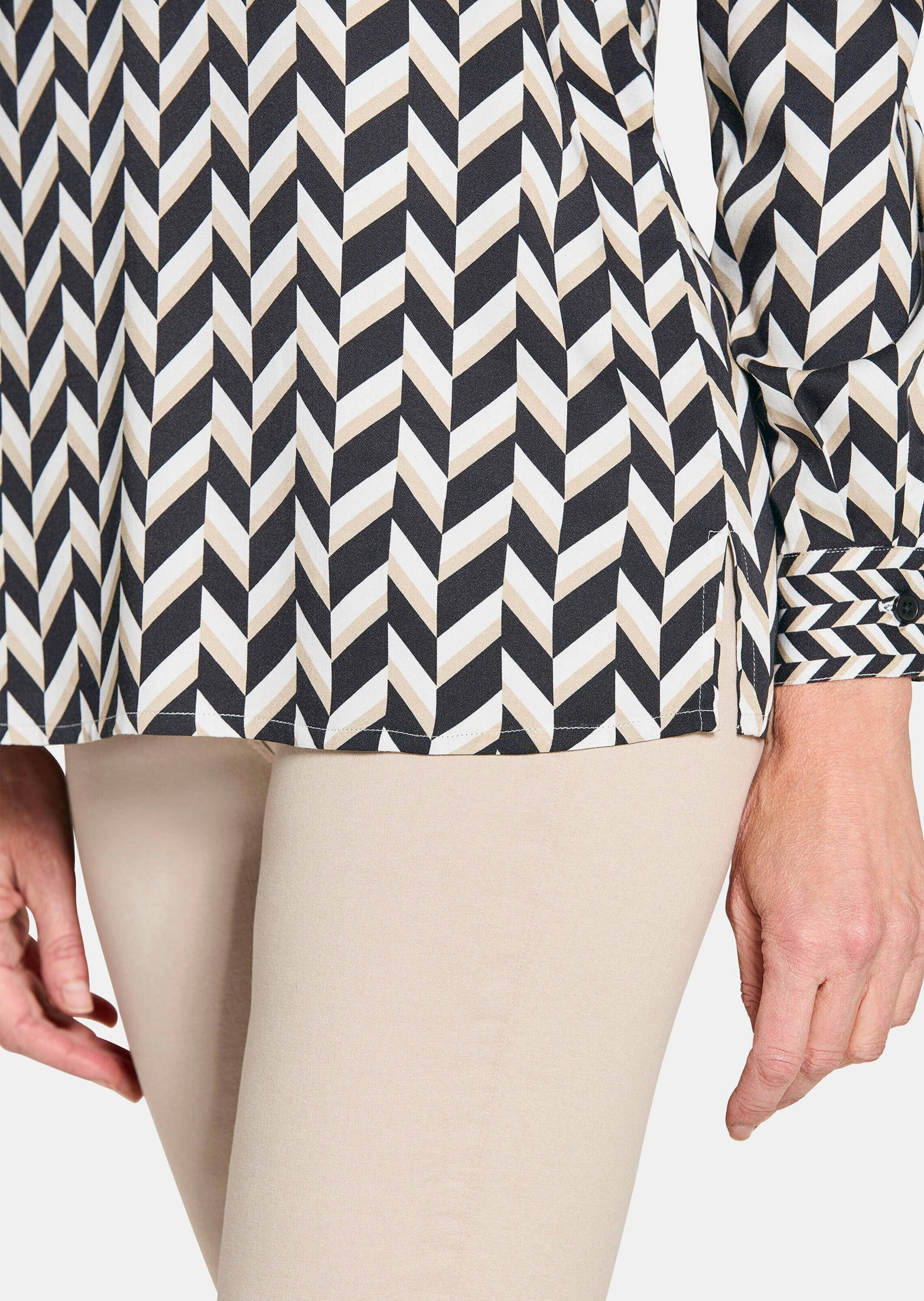 GOLDNER Schlupfbluse »Grafische Viskosebluse mit Rundhals«