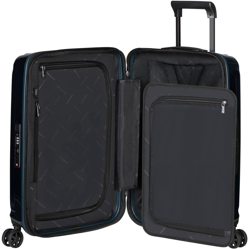 Samsonite Hartschalen-Trolley »Nuon metallic dark blue, 55 cm«, 4 Rollen