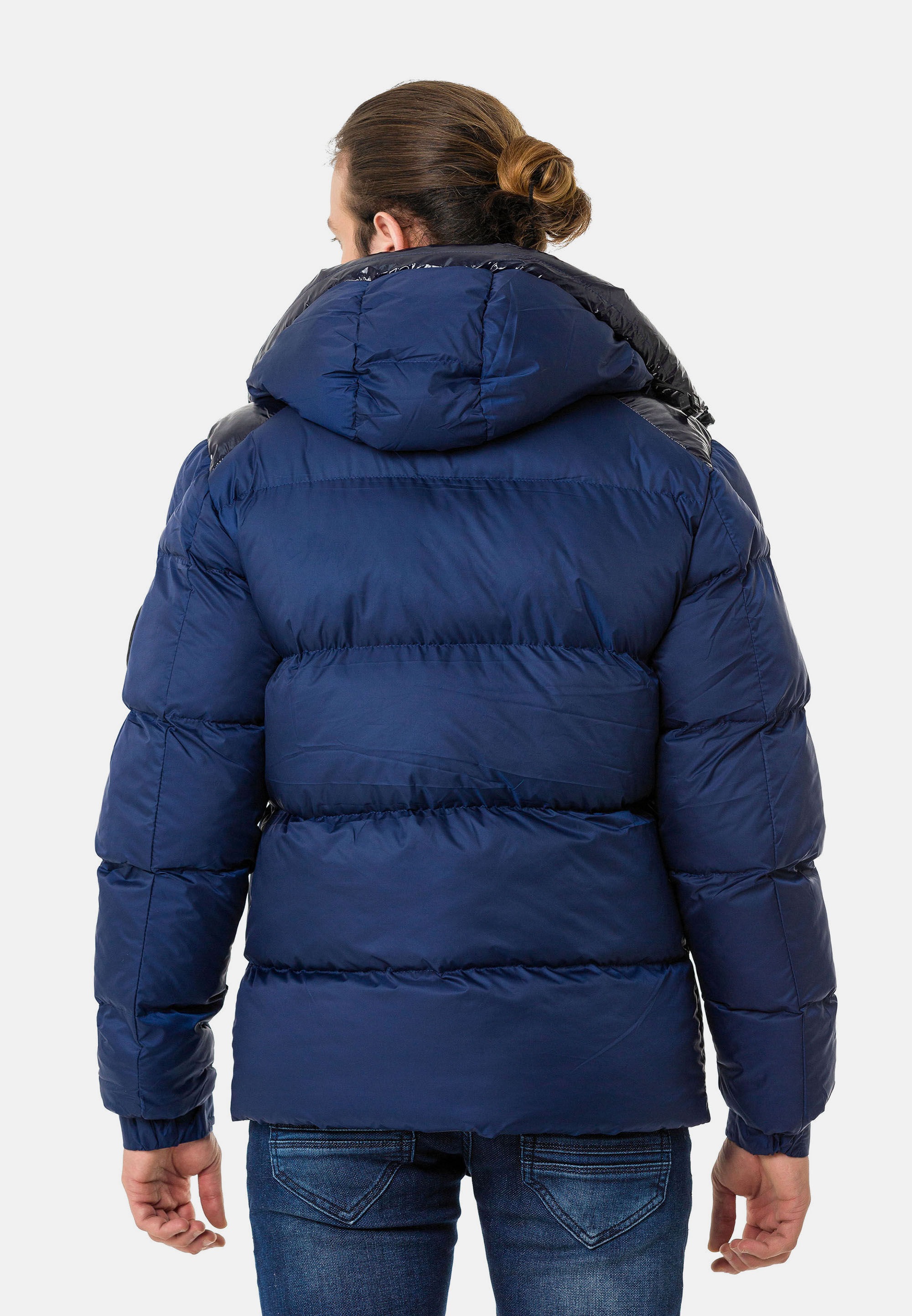 Cipo & Baxx Winterjacke »Winterjacke«, mit Kapuze, mit modischen Schriftzug
