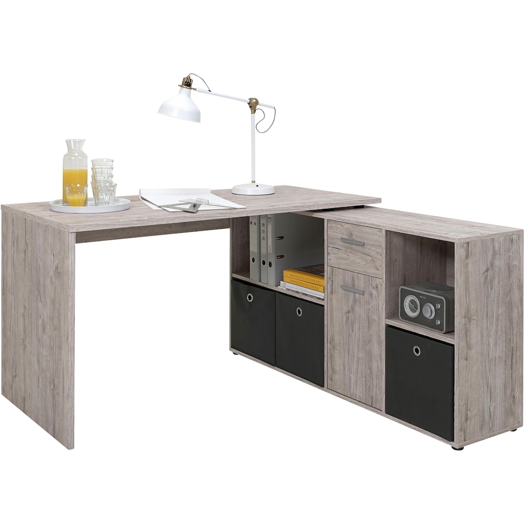 FMD Eckschreibtisch »Lex, Schreibtisch / Sideboard,«