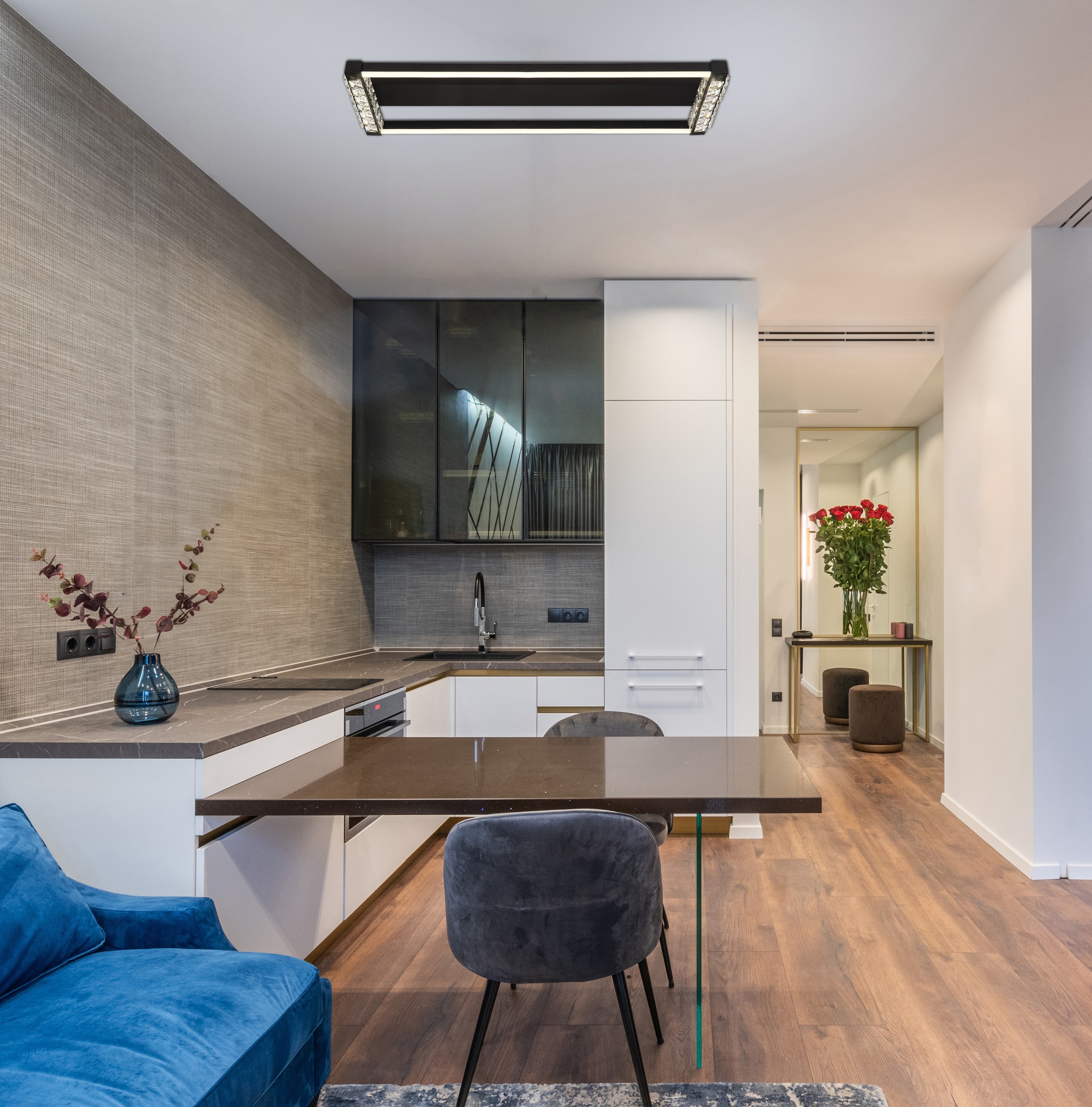 GLOBO LIGHTING LED Deckenleuchte »MARIELLA«, Leuchtmittel LED-Modul | LED fest integriert, Deckenlampe/Wohnzimmer/Schlafzimmer/modern