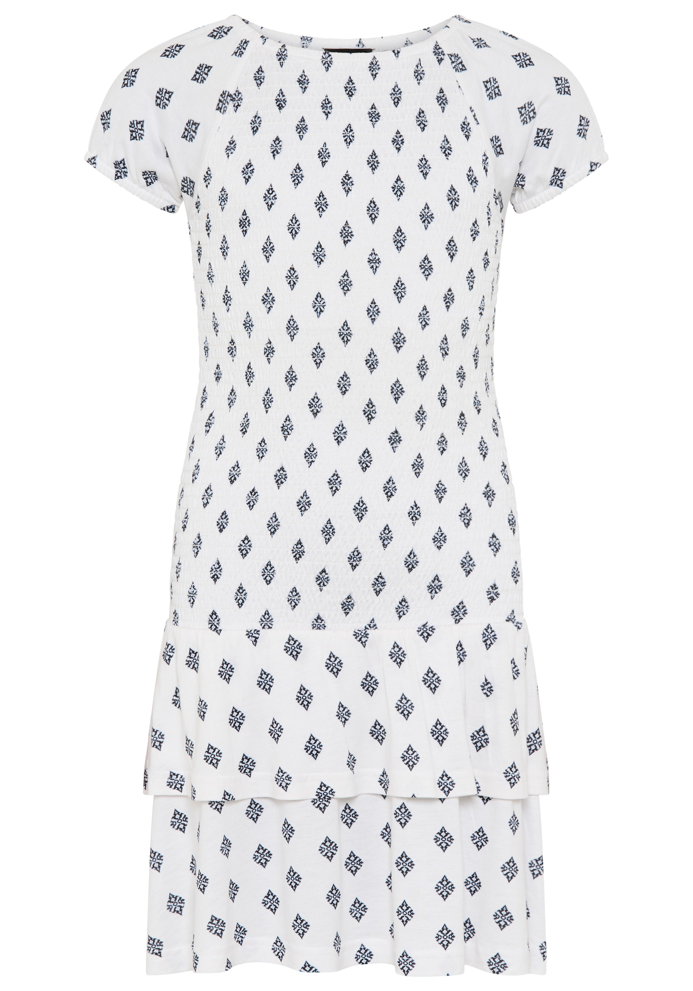 Bruno Banani Jerseykleid »Banani Smoke Kleid« für Mädchen, mit Carmenausschnitt, aus elastischem Jersey