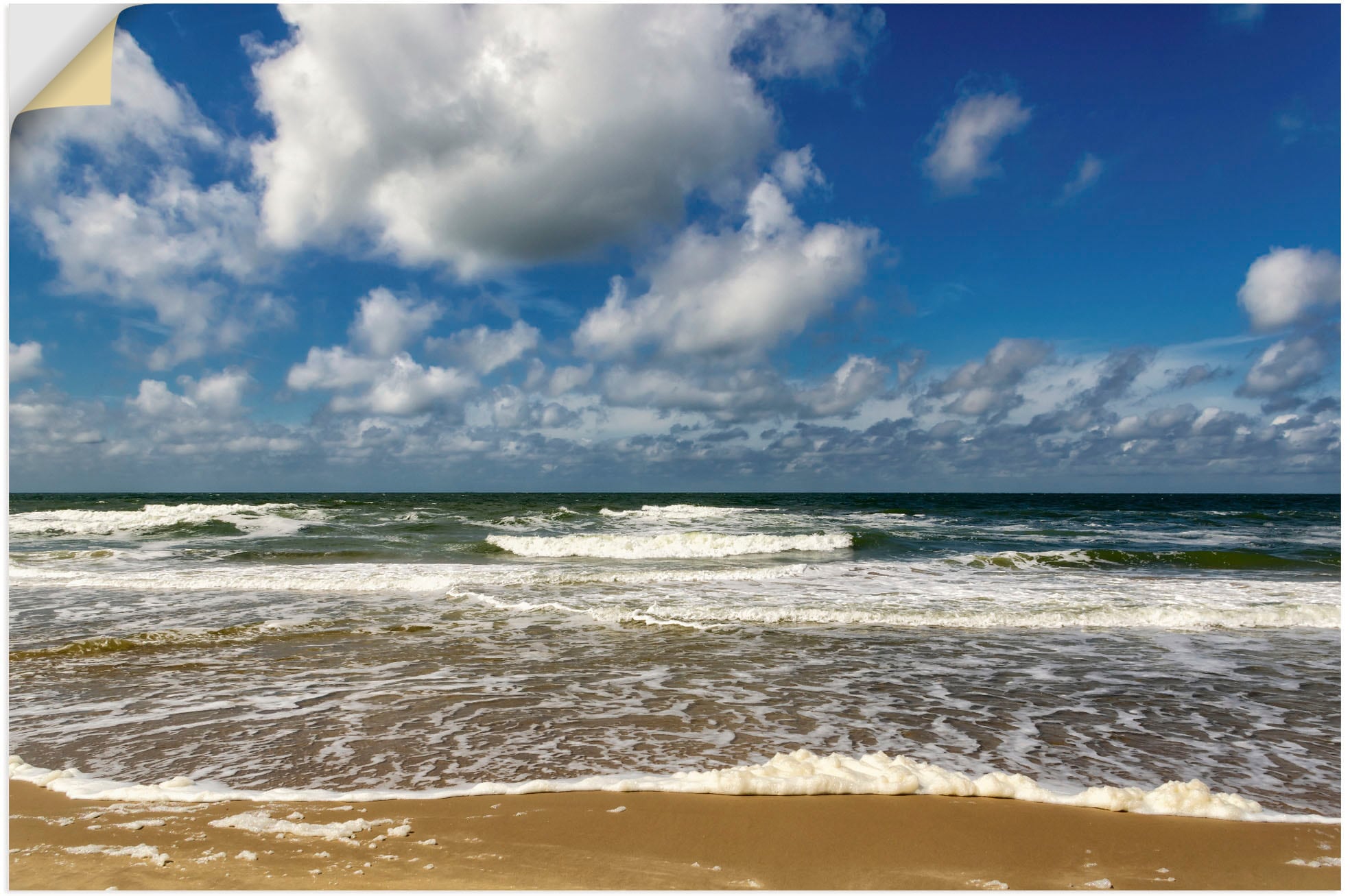 Artland Wandbild "Meeresblick Strand Paal", Strandbilder, (1 St.), als Alubild, Outdoorbild, Poster, Wandaufkleber in ve