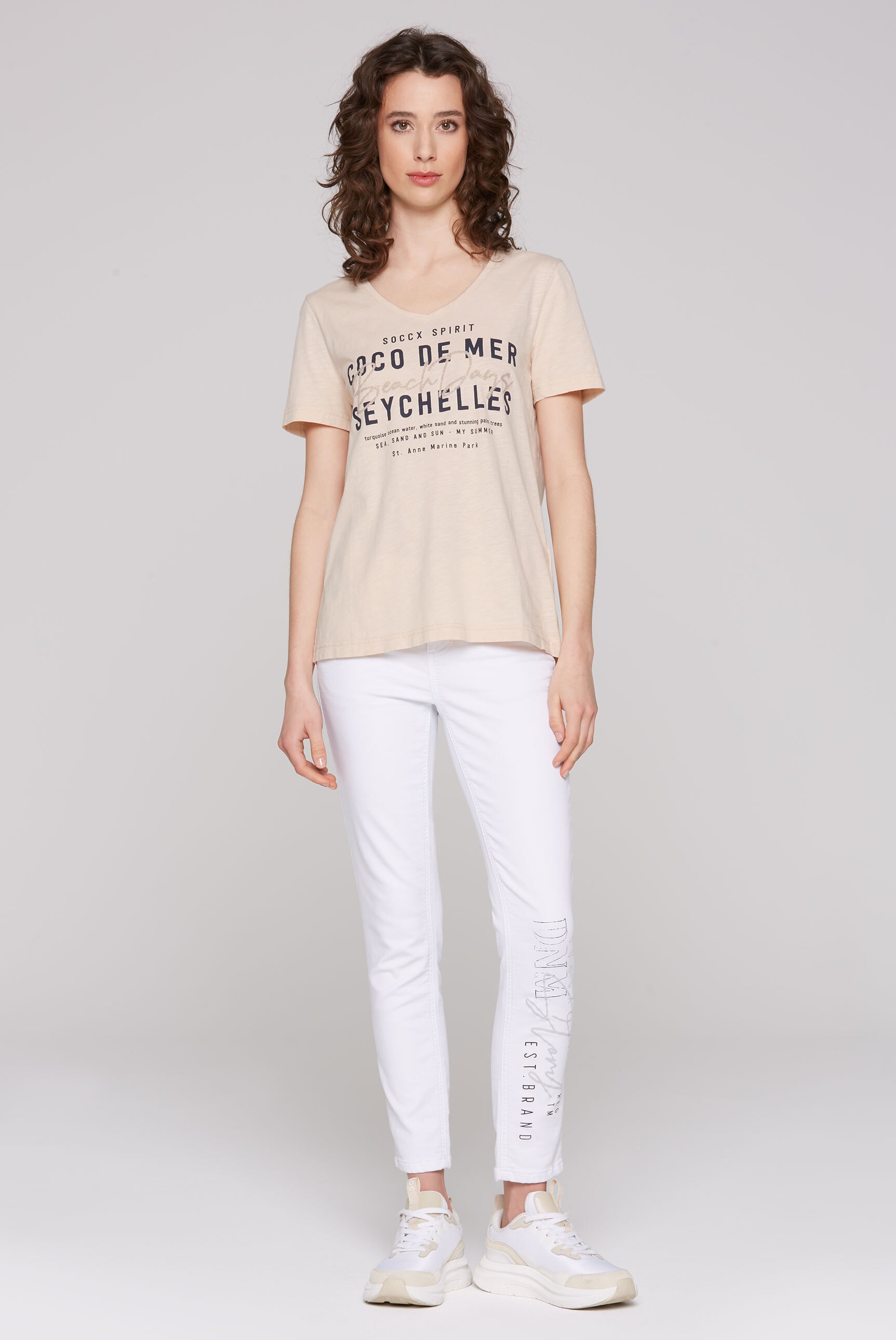 SOCCX V-Shirt, aus Baumwolle
