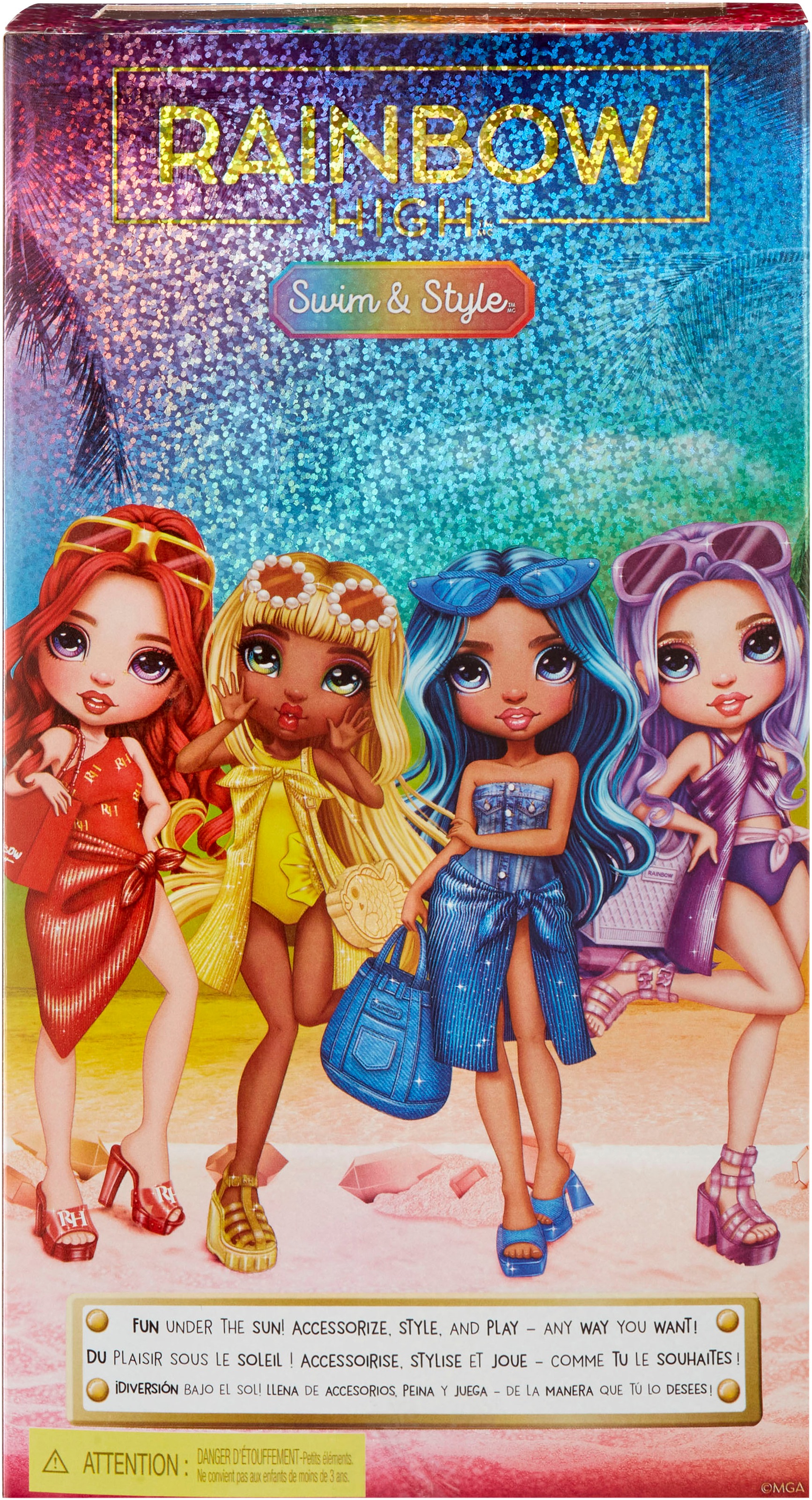 RAINBOW HIGH Anziehpuppe »Rainbow High Swim & Style Fashion Doll- Sunny (Yellow)«