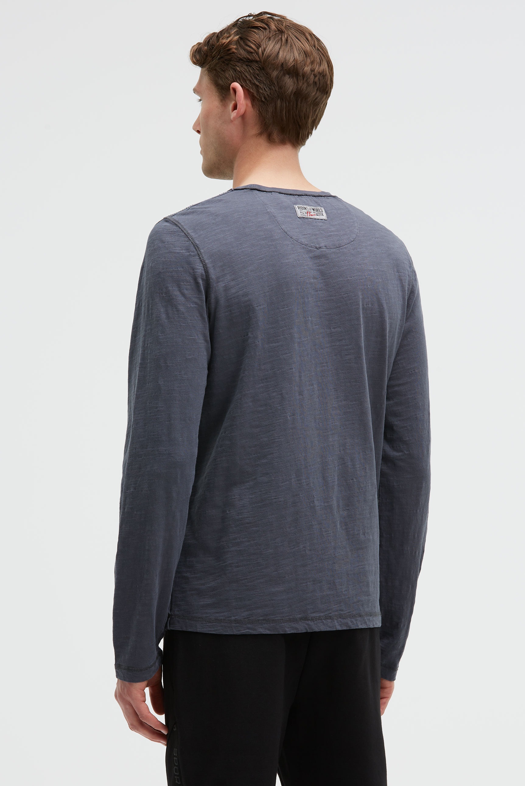 CAMP DAVID Rundhalsshirt mit offenen Kanten