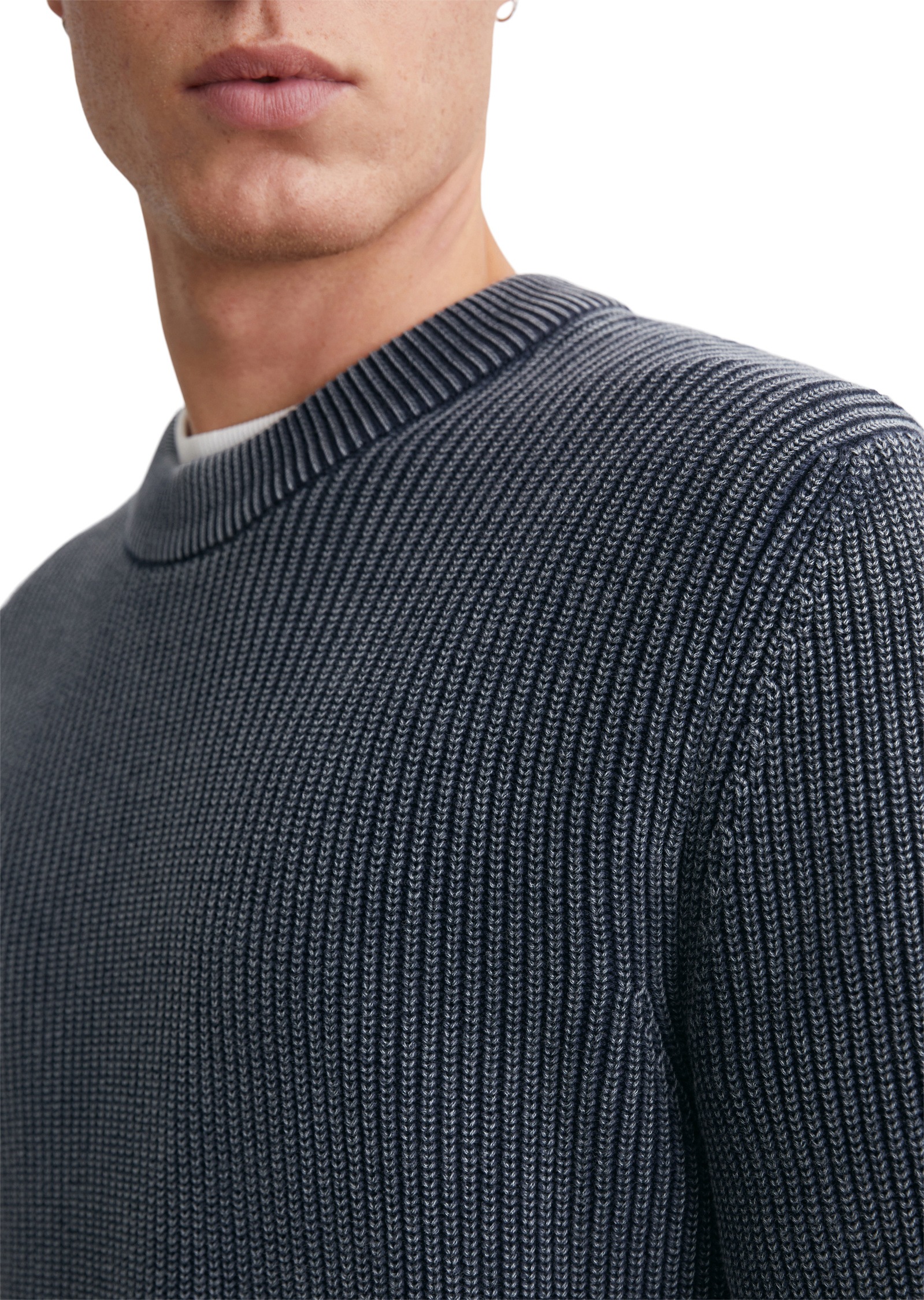 Marc O'Polo DENIM Rundhalspullover »aus reiner Bio-Baumwolle«
