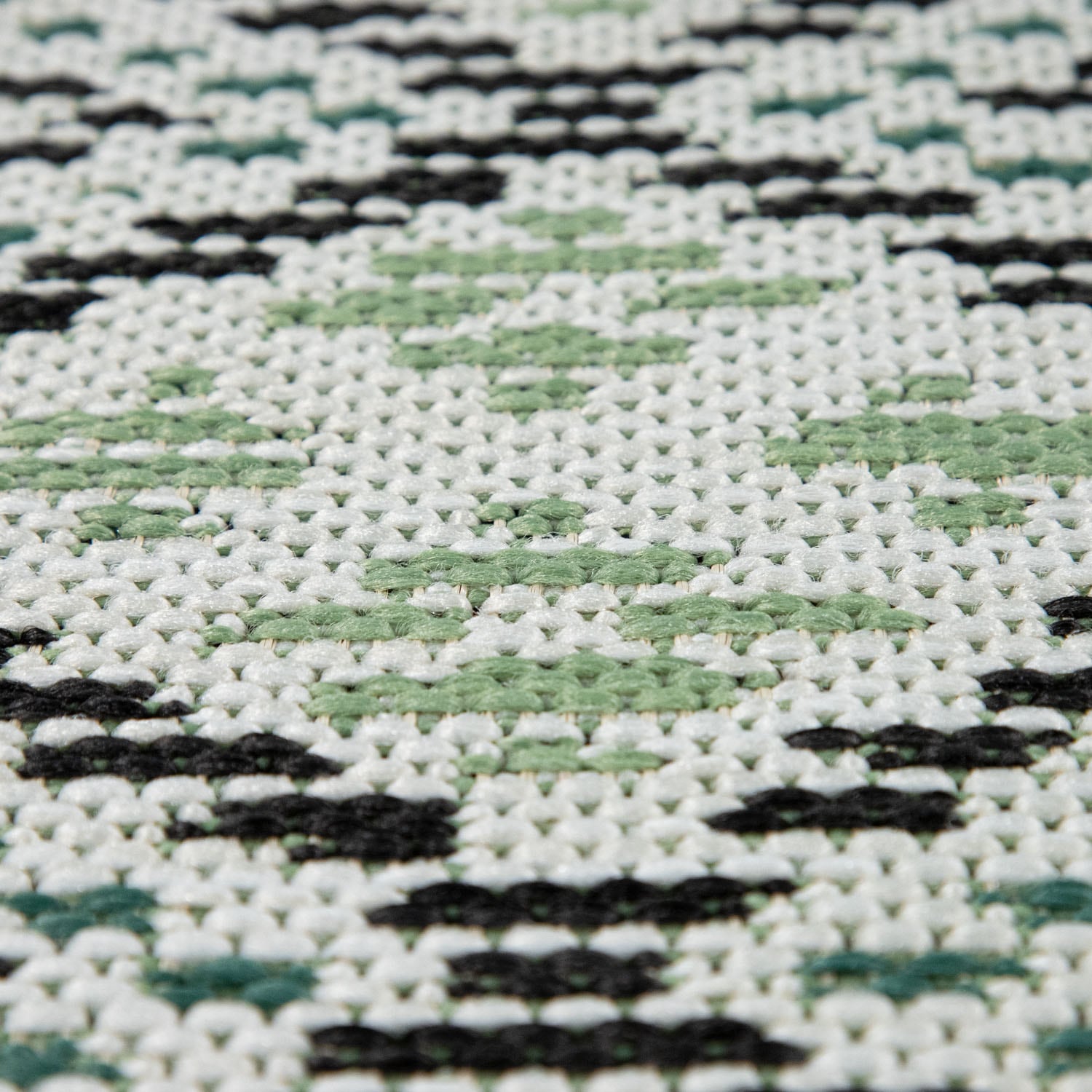 Paco Home Teppich »Ostende 543«, rechteckig, Flachgewebe, Rauten Motiv, mit Bordüre, In- und Outdoor geeignet