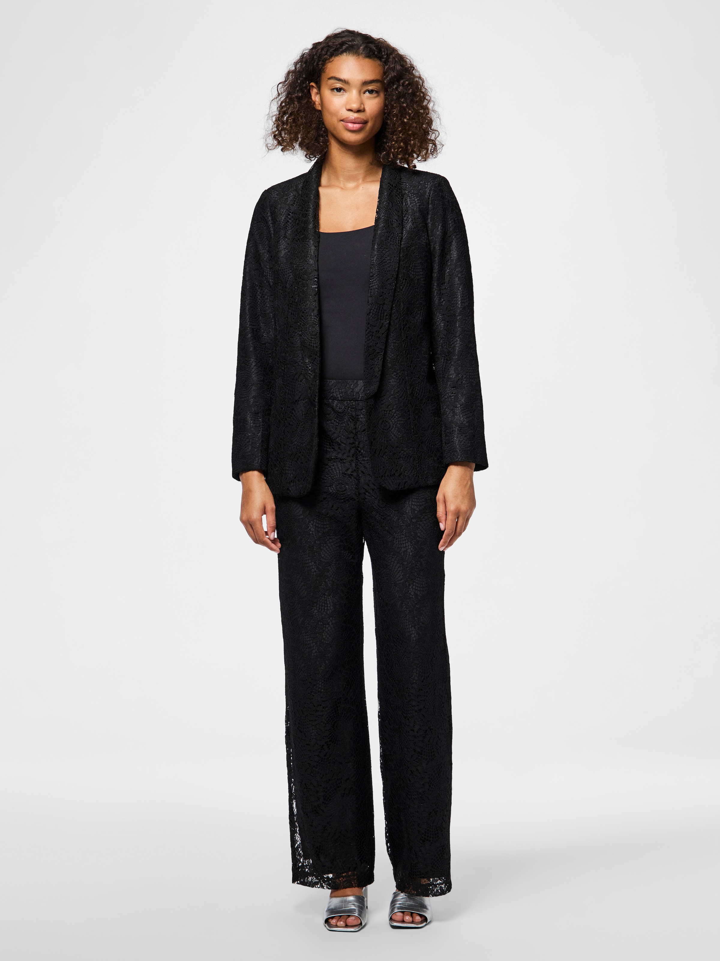 pieces Longblazer »PCBOSULLA LACE BLAZER«, aus Spitze