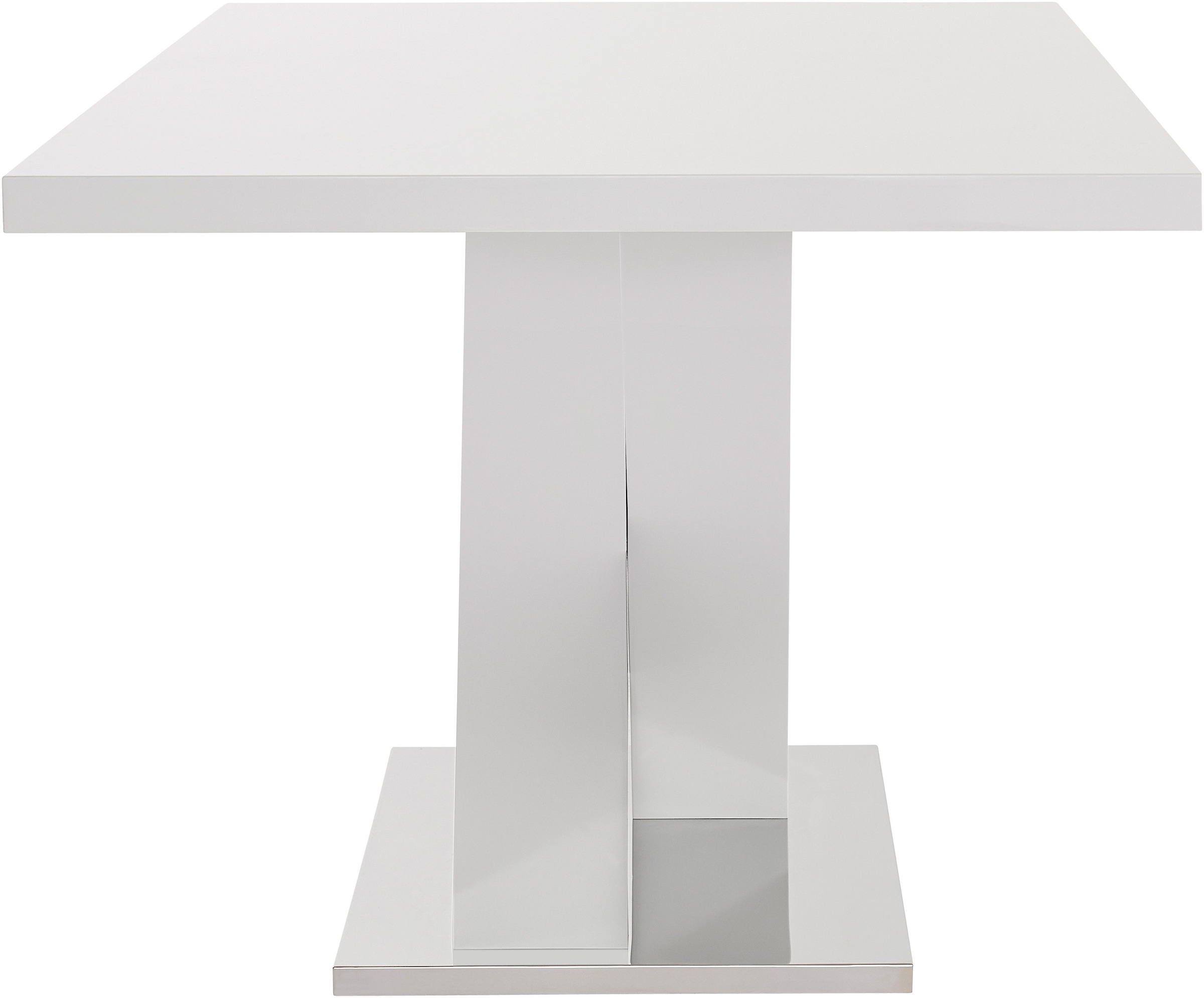 INOSIGN Esstisch »Ali«, Breite 160 cm, weiß Hochglanz, Bodenplatte aus  Metall bestellen | BAUR