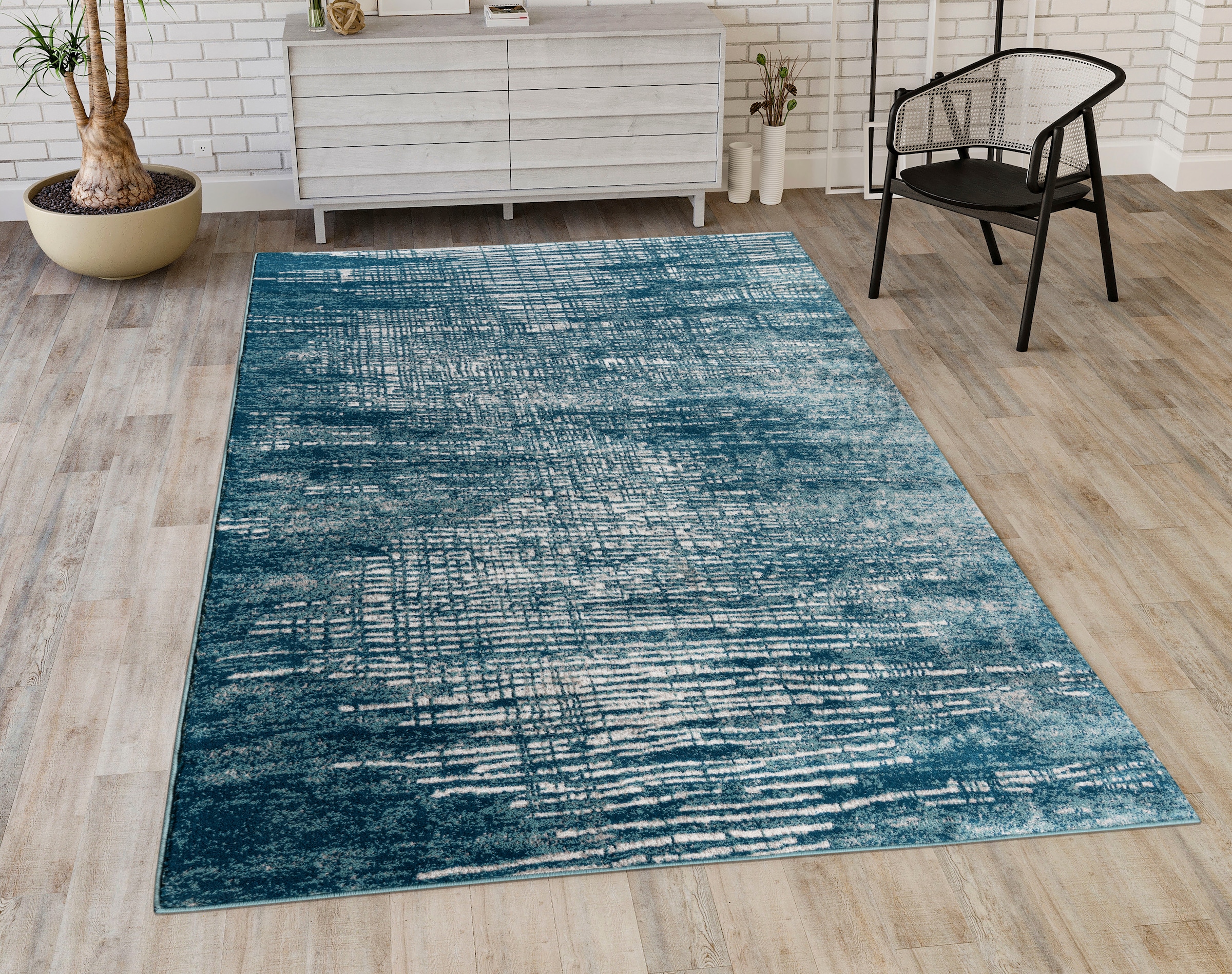 my home Teppich "Ariano, dezenter Glanz mit Hoch-Tief-Struktur" rechteckig günstig online kaufen