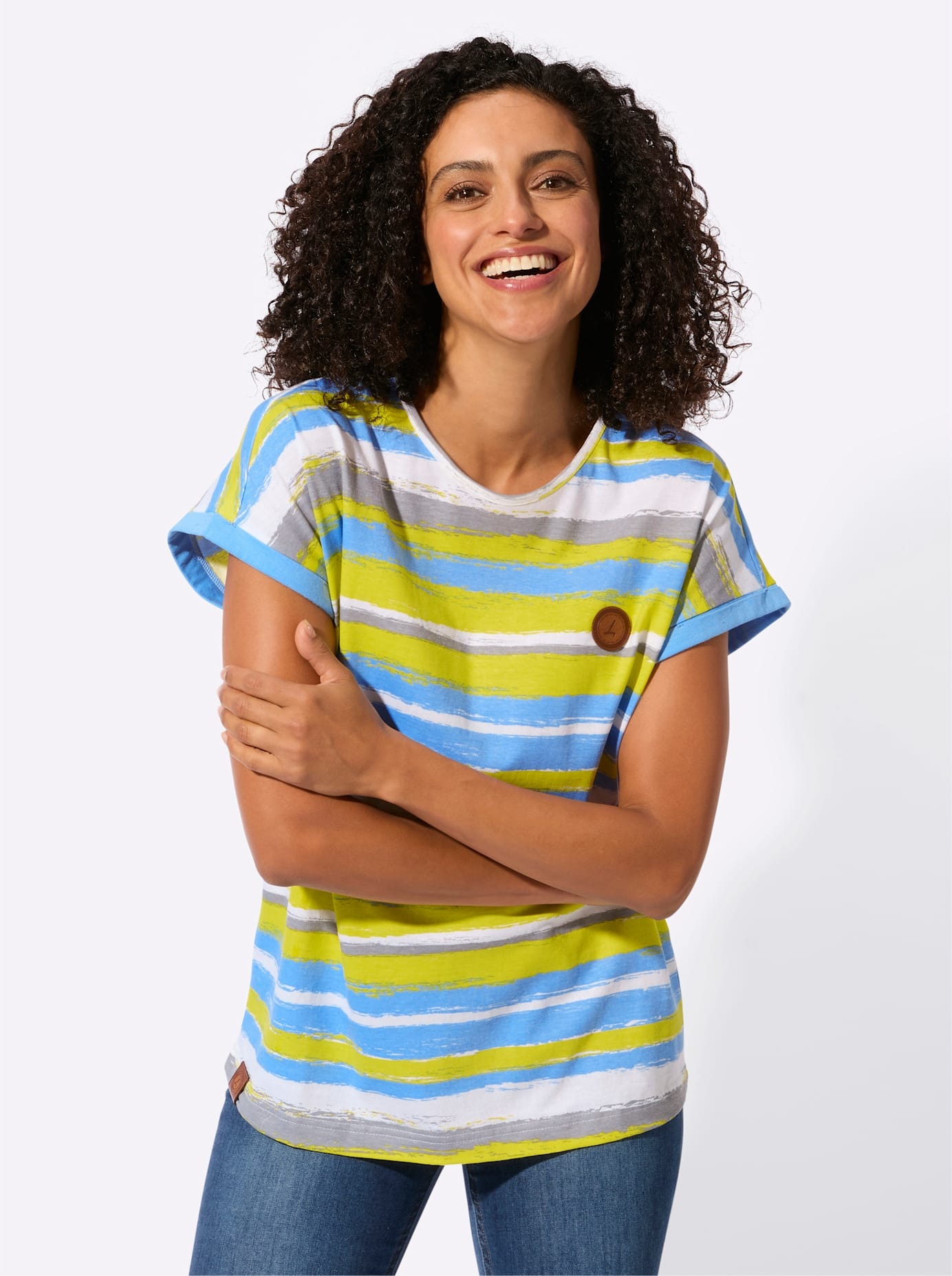 Casual Looks Kurzarmshirt "Ringelshirt" 1 tlg. günstig online kaufen