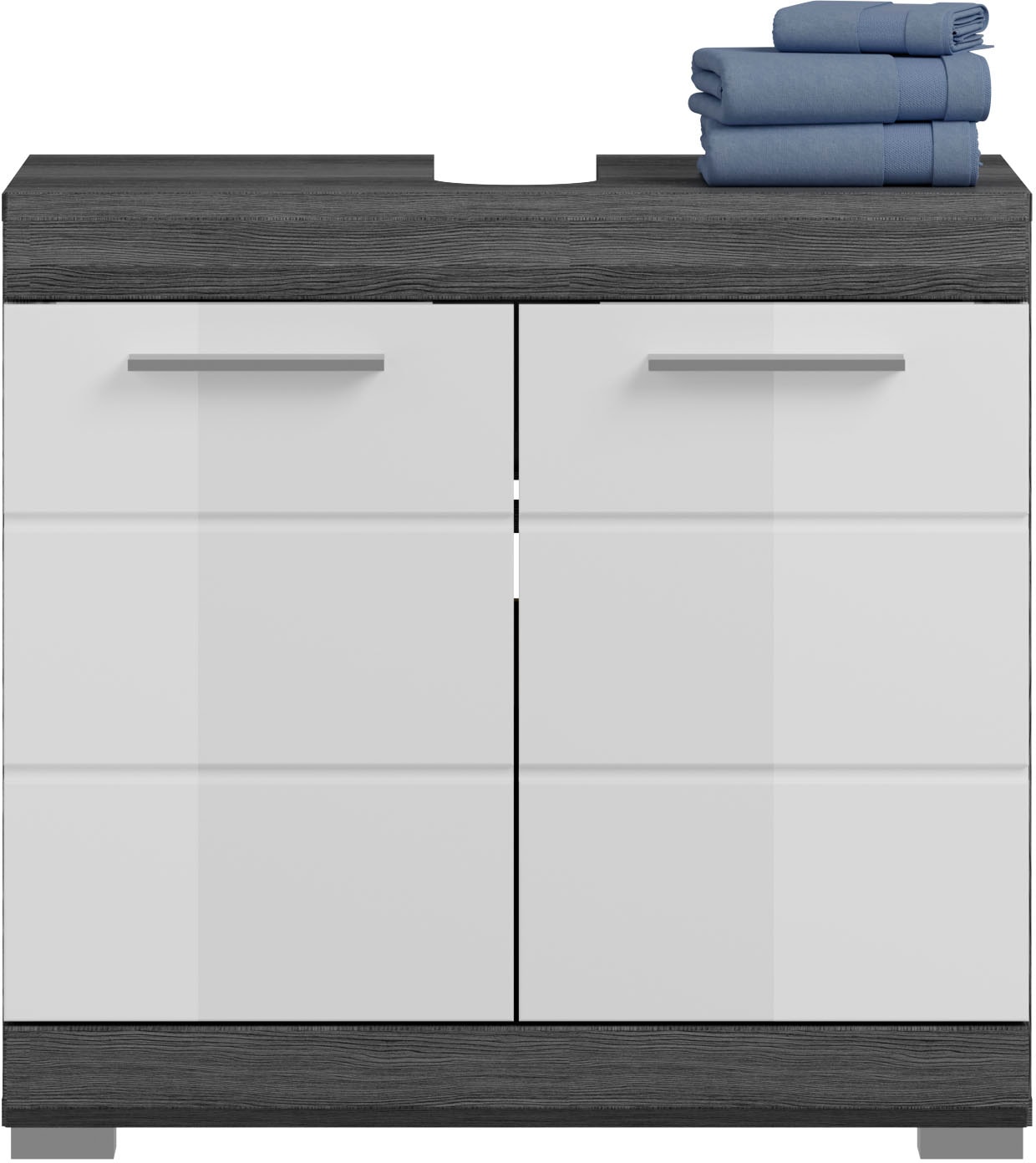 INOSIGN Badmöbel-Set »Siena, 4 teilig, bestehend aus:«, (Set, 4 St.), Hochschrank, Waschbeckenunterschrank, Badspiegel, Hochschrank breit
