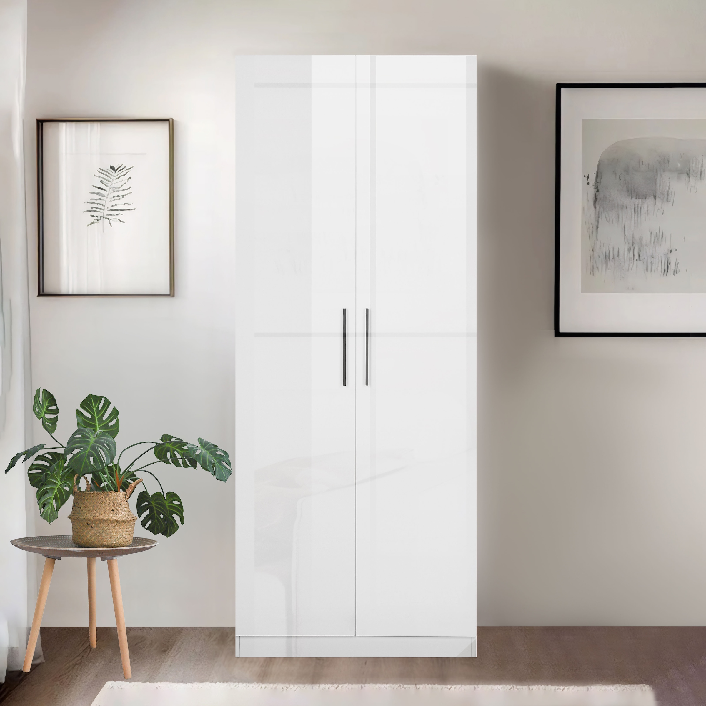 INOSIGN Kleiderschrank »Sylt Schlafzimmerschrank Garderobe Schrank Bestseller hochglanz«, Drehtürenschrank mit perfekter Innenausstattung, Breite 800cm