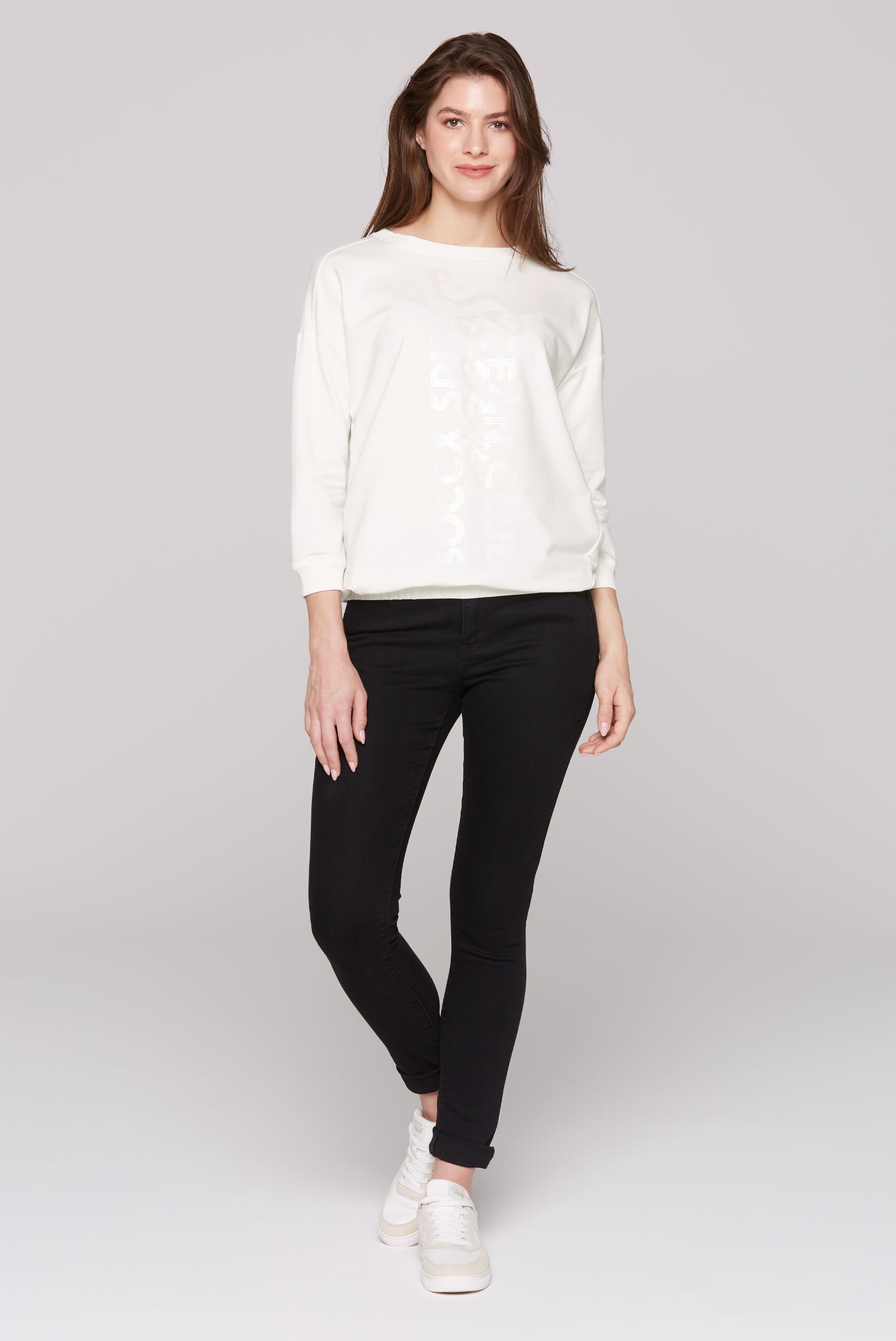 SOCCX Sweater, mit Gummizug im Saum