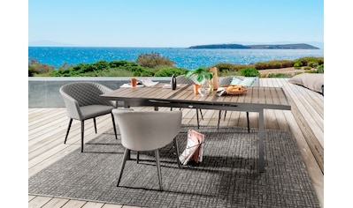 Garten-Essgruppe »MODENA IMOLA«, (Set, 5 tlg.), Aluminium, 4 Sessel grau, Tisch...